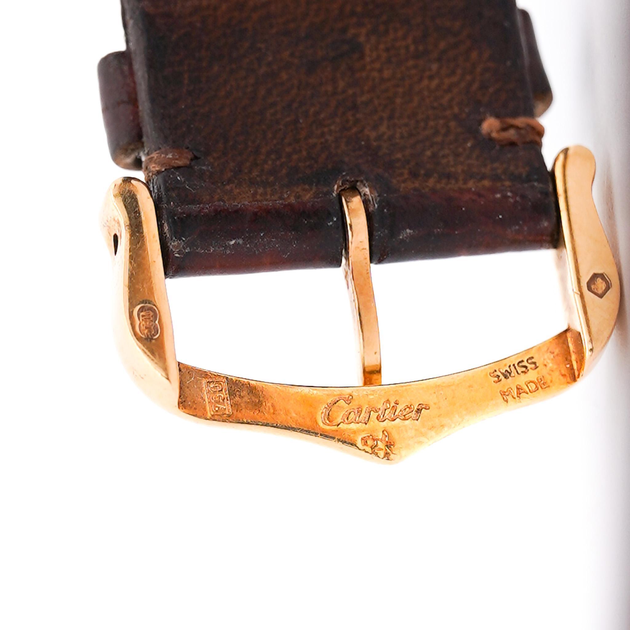 Cartier: 18 Karat Gold Tank Francaise Chronograph XL Uhr im Angebot 1