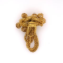 Cartier 18 Karat Gold Tassel Brooch