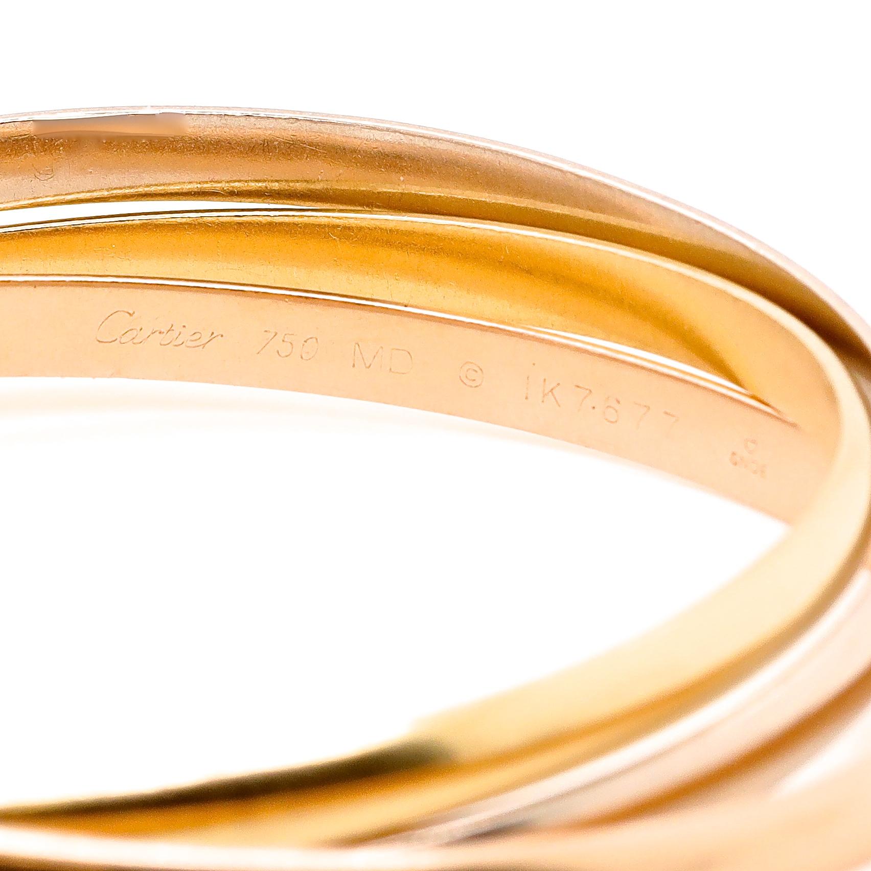 Cartier 18 Karat Gold Dreifaltigkeitsarmband im Zustand „Hervorragend“ in Beverly Hills, CA