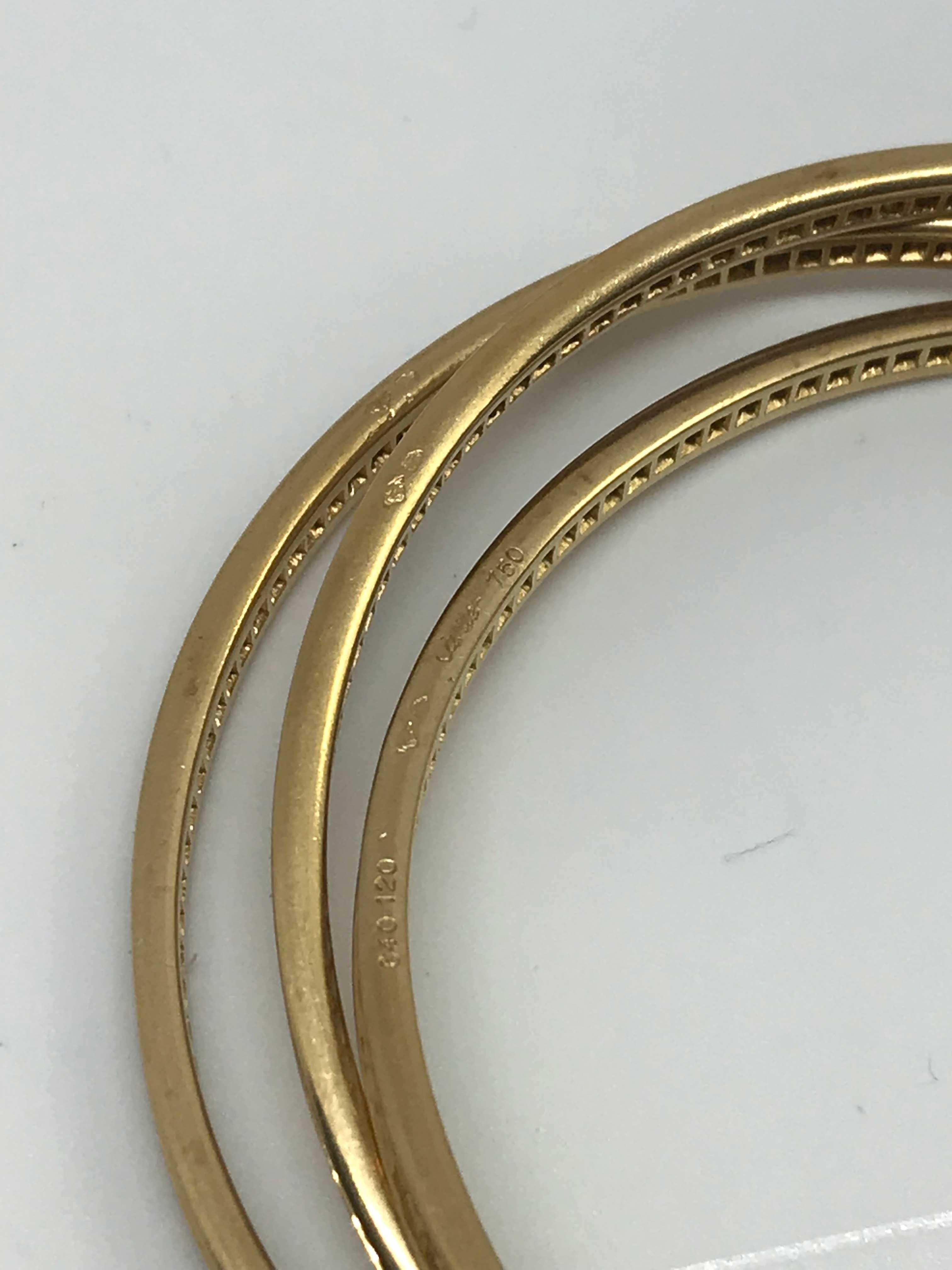 Cartier 18 Karat Gold Trinity-Armband im Zustand „Gut“ im Angebot in Paris, FR