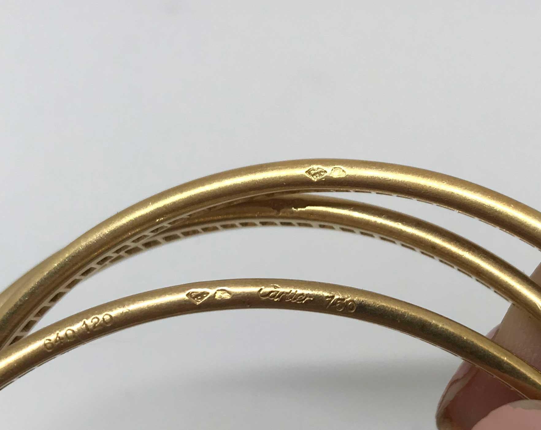 Cartier 18 Karat Gold Trinity-Armband für Damen oder Herren im Angebot
