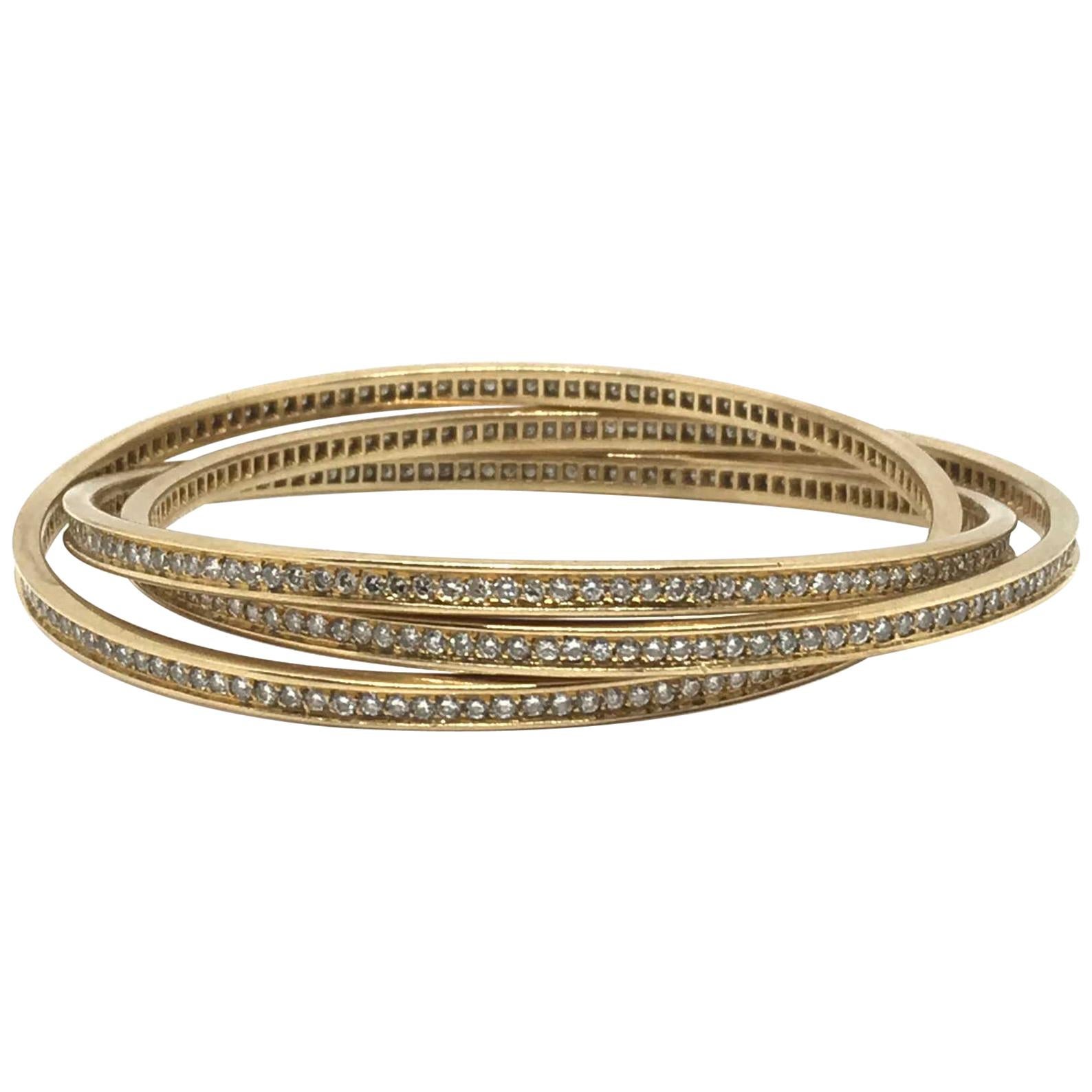 Cartier 18K Gold Trinity Bracelet
