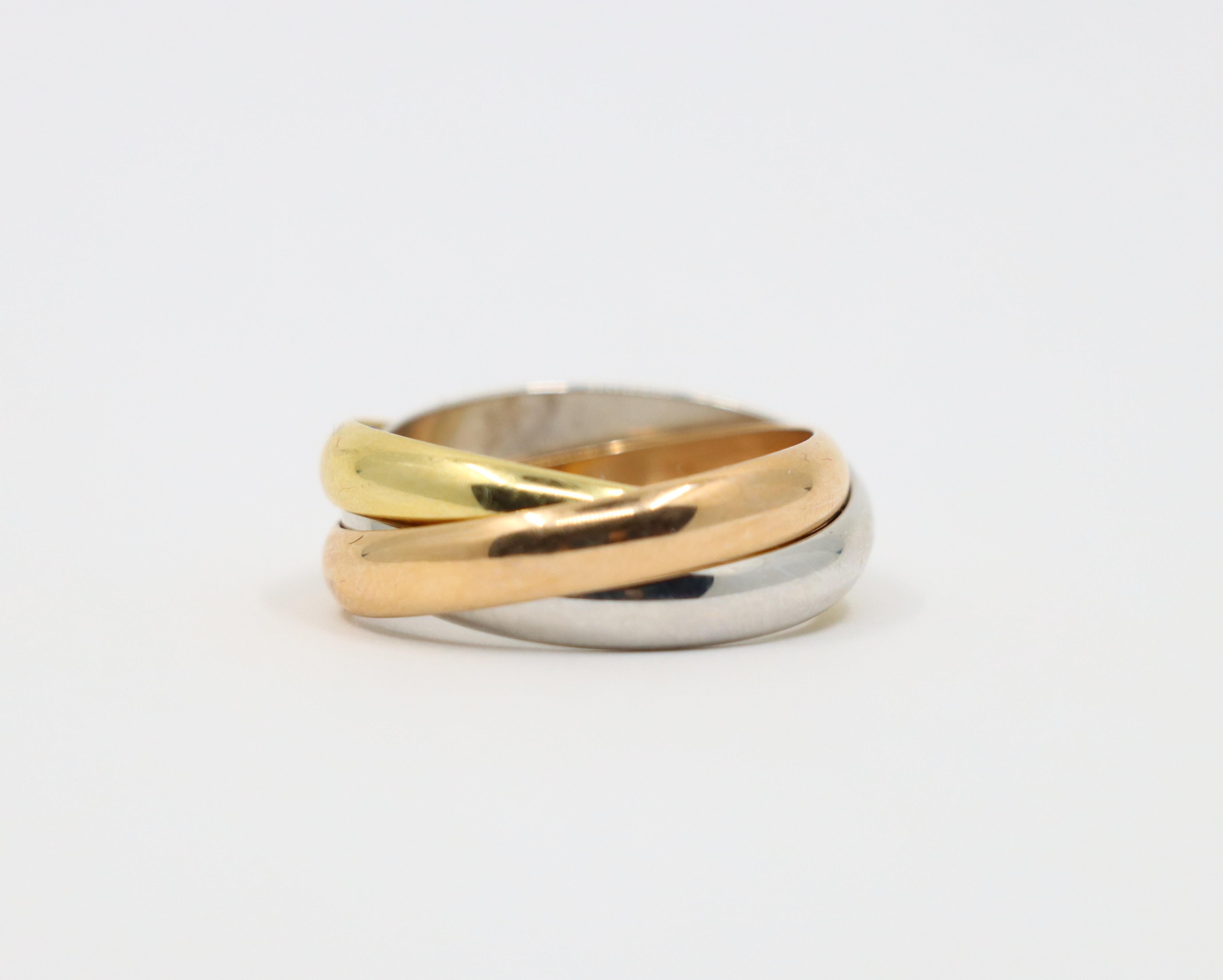Cartier 18K Gold Trinity Ring In Good Condition For Sale In Flushing, NY