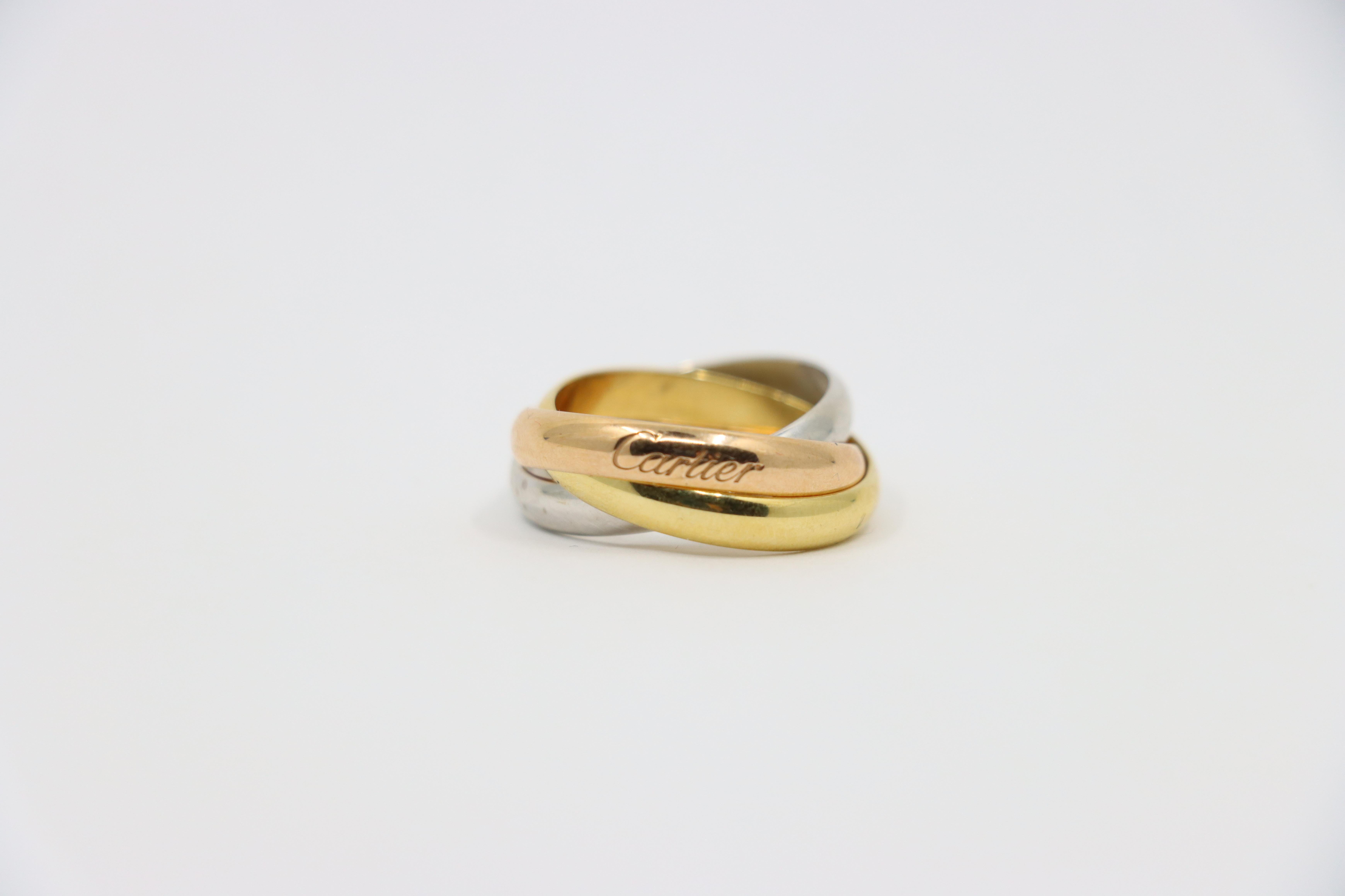 Cartier 18K Gold Trinity Ring For Sale 1