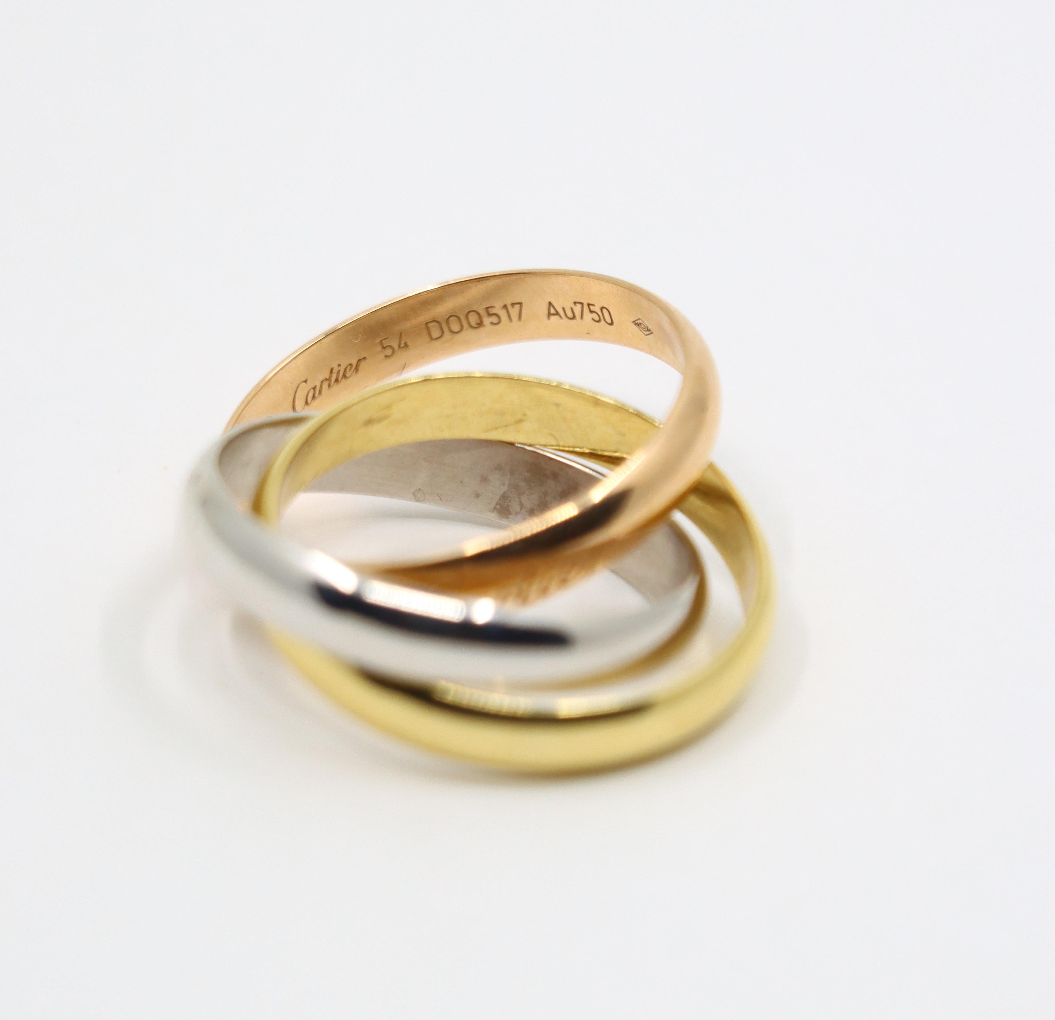 Cartier 18K Gold Trinity Ring For Sale 3