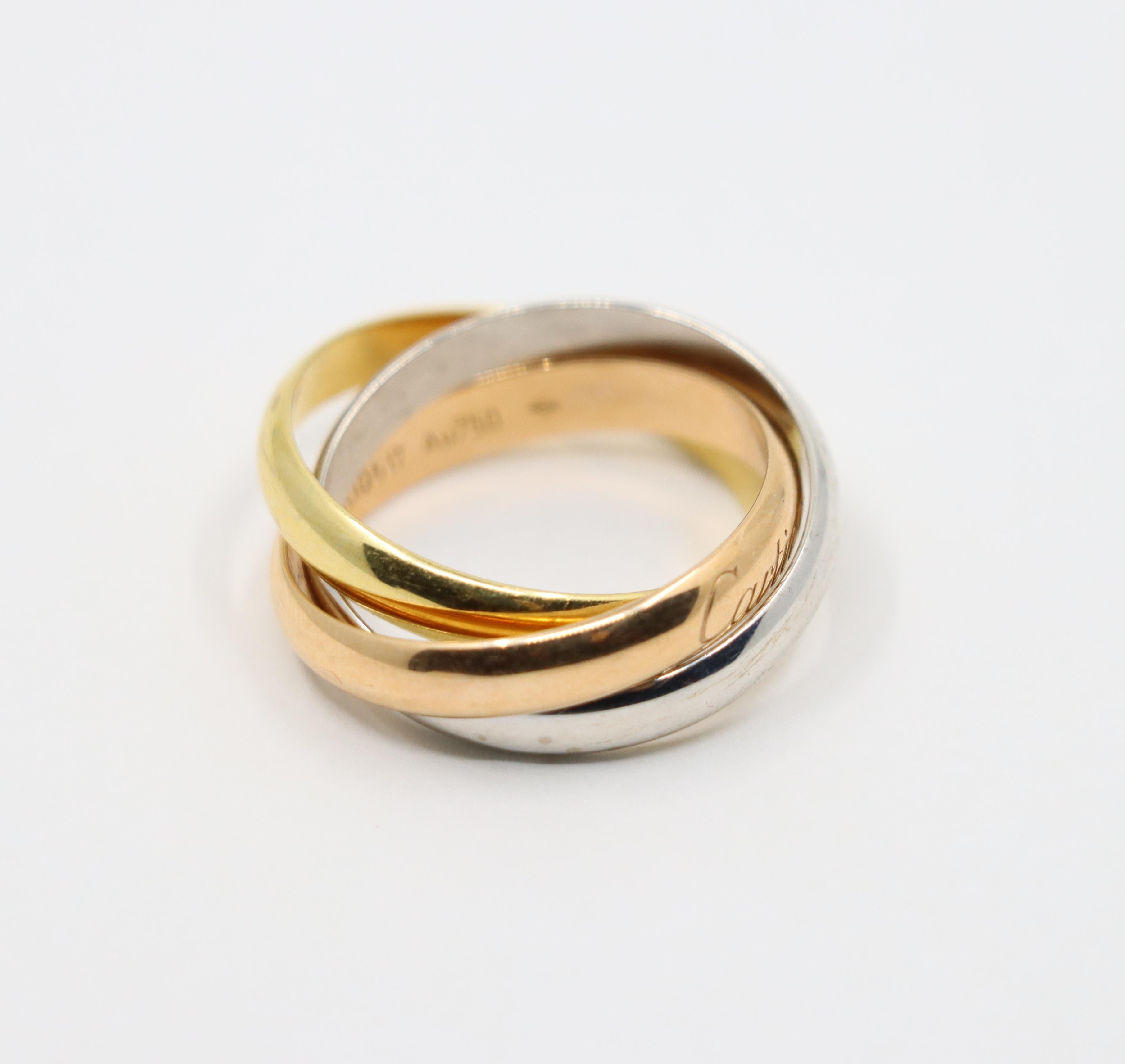 Cartier 18K Gold Trinity Ring For Sale 5