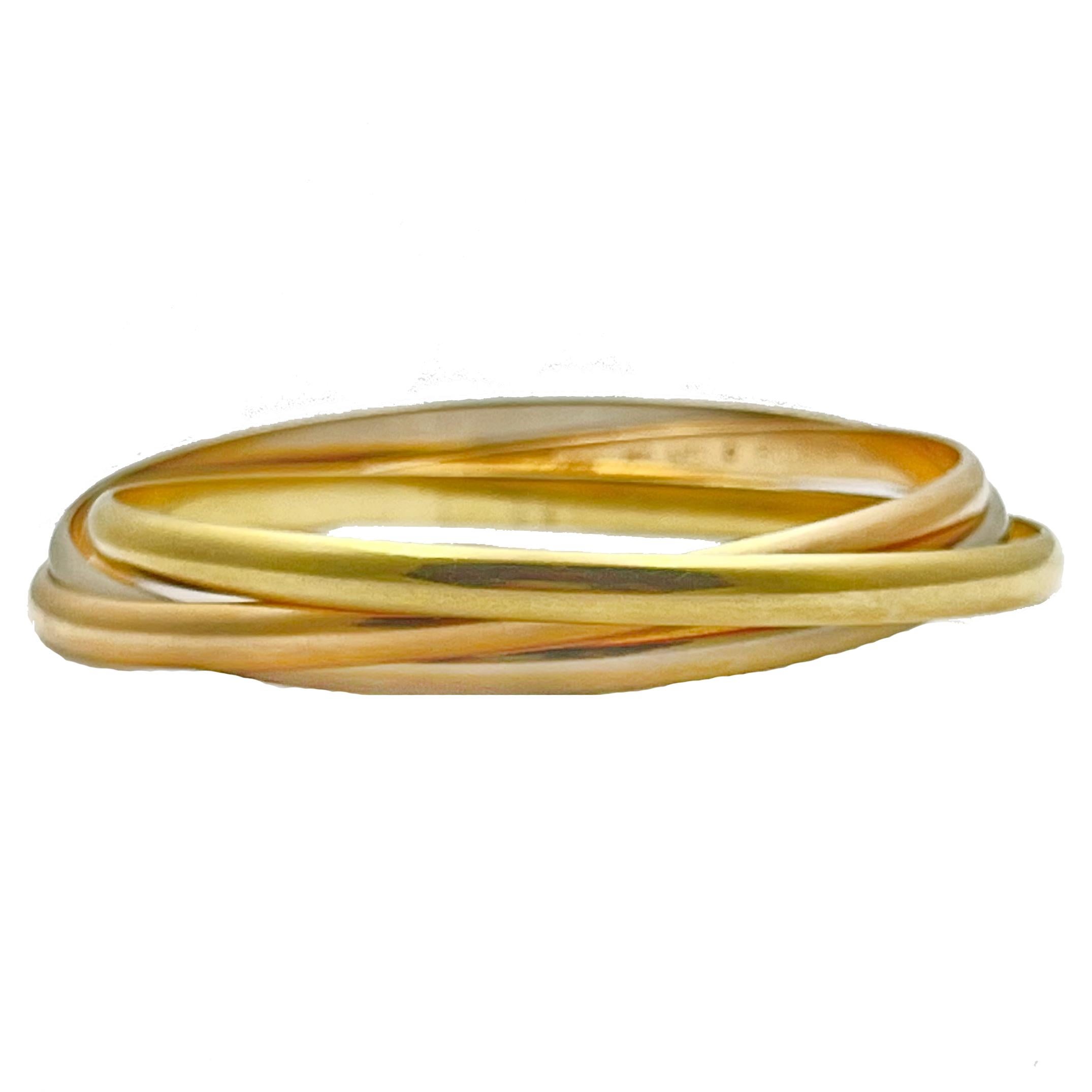 Cartier 18k Gold Trinity Rolling Bangle Bracelet