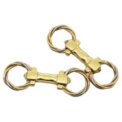 Cartier 18K Gold Trinity Stirrup Cufflinks