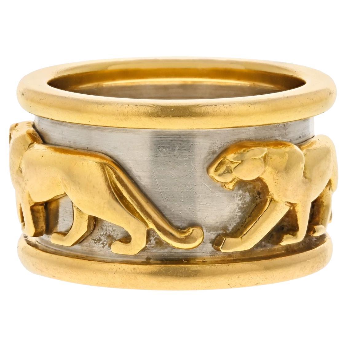 Cartier 18K Gold Walking Pantheres Ladies Ring