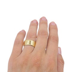 Cartier 18k Gold Wide Wedding Band Ring