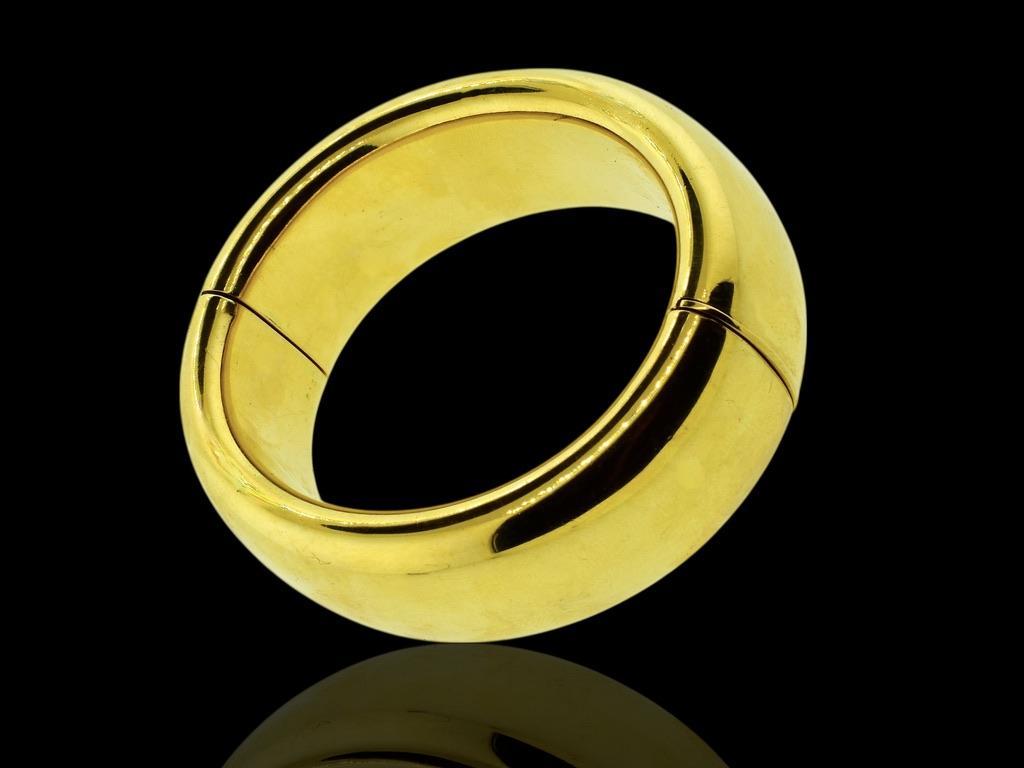 Pulsera ancha vintage Cartier 18K Contemporáneo en venta