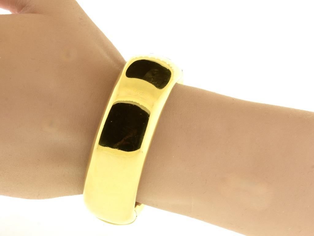 Pulsera ancha vintage Cartier 18K en venta 1