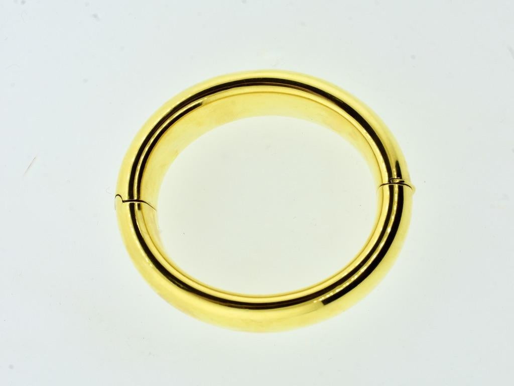 Pulsera ancha vintage Cartier 18K en venta 2