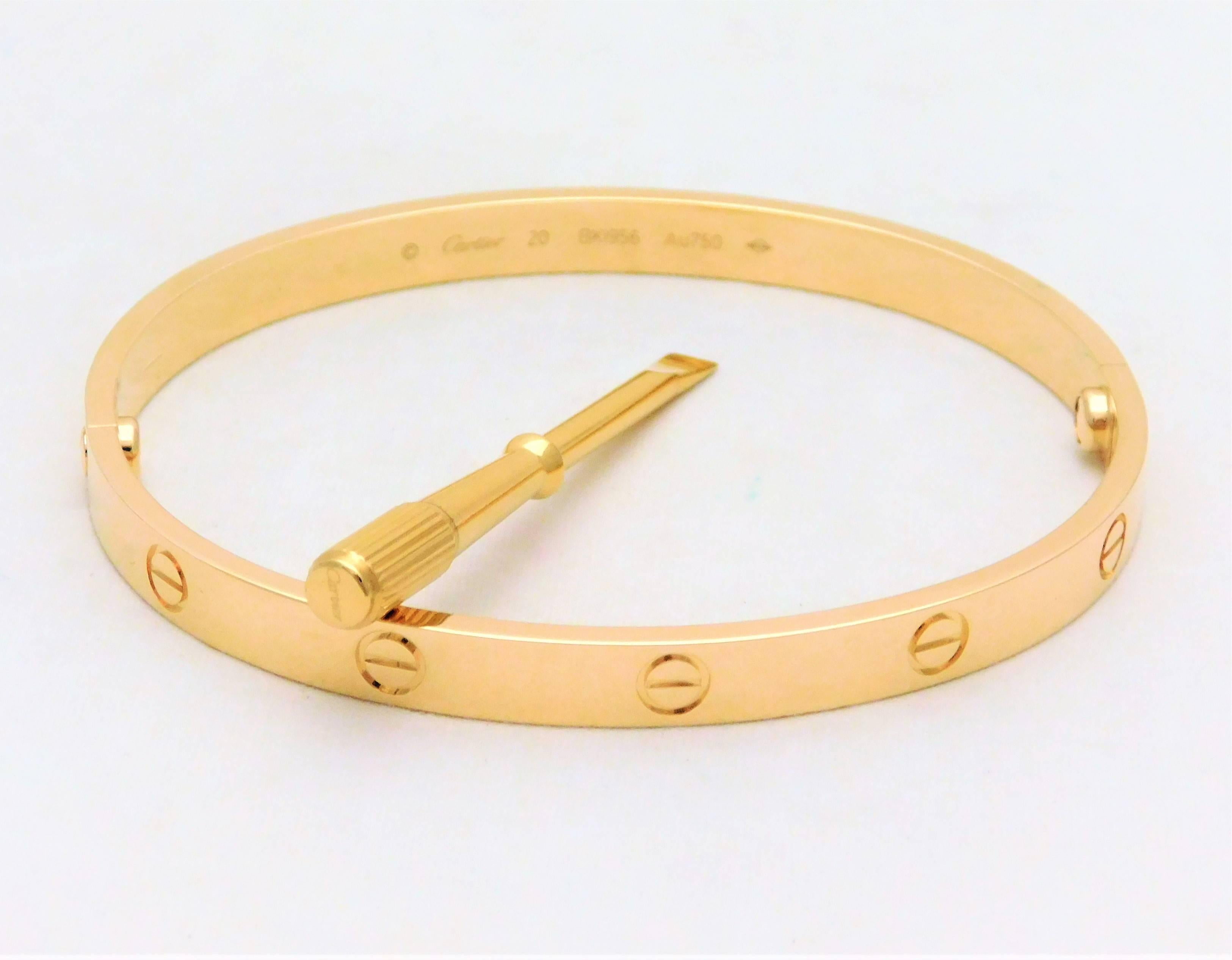 Women's Cartier 18 Karat Love Bracelet