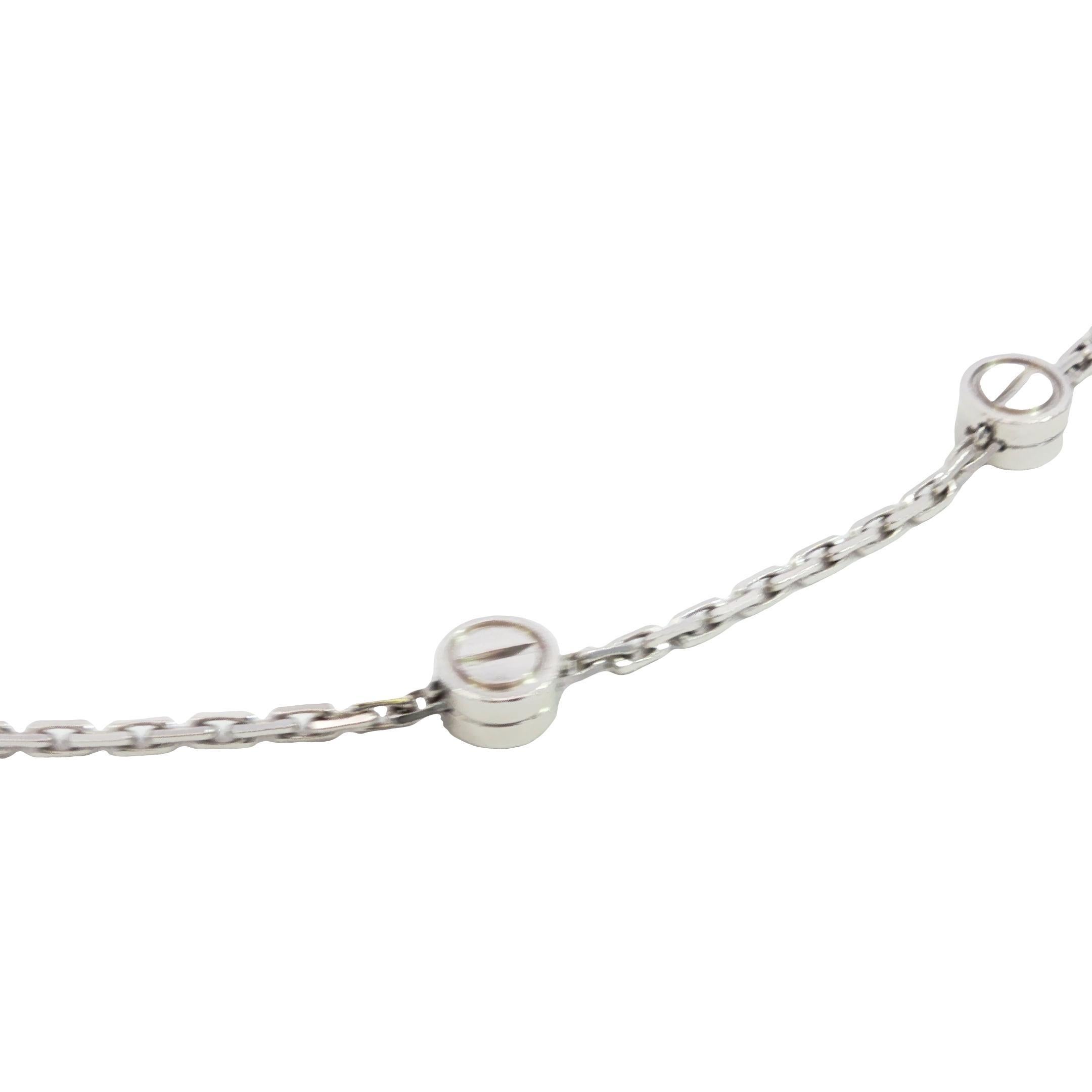 Cartier Collana Love in oro bianco 18 carati Motivo a vite 15