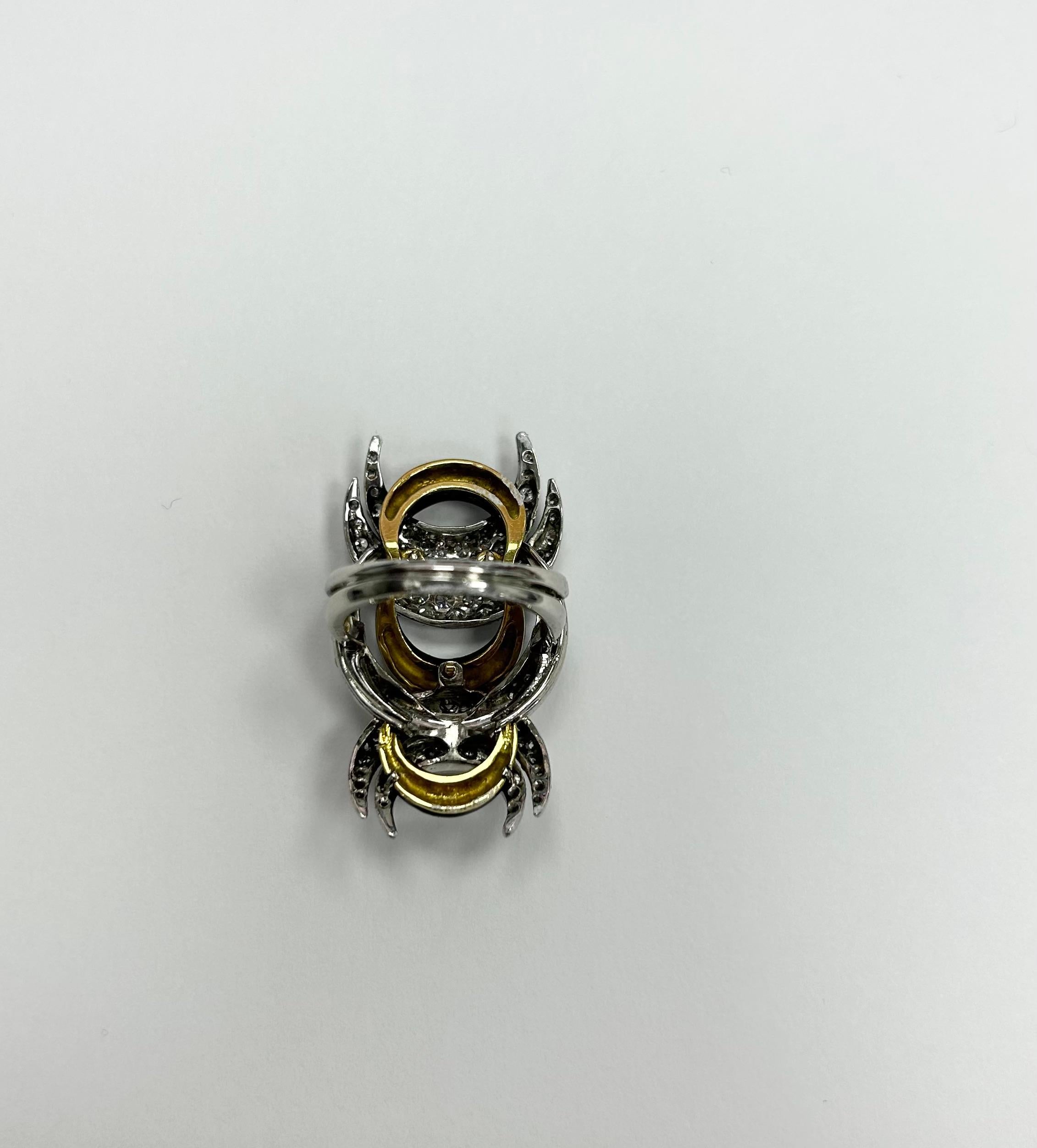 Women's Cartier 18k Onyx Diamond Ring For Sale