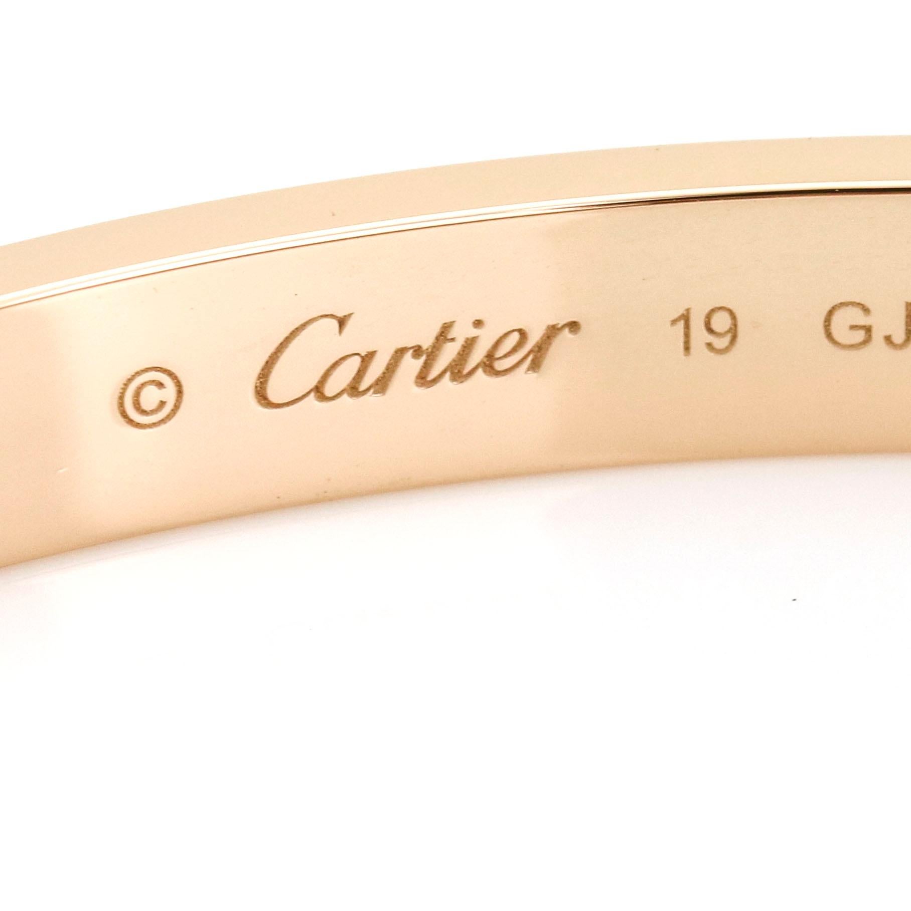 Cartier 18 Karat Pink Gold Love Bracelet For Sale 5