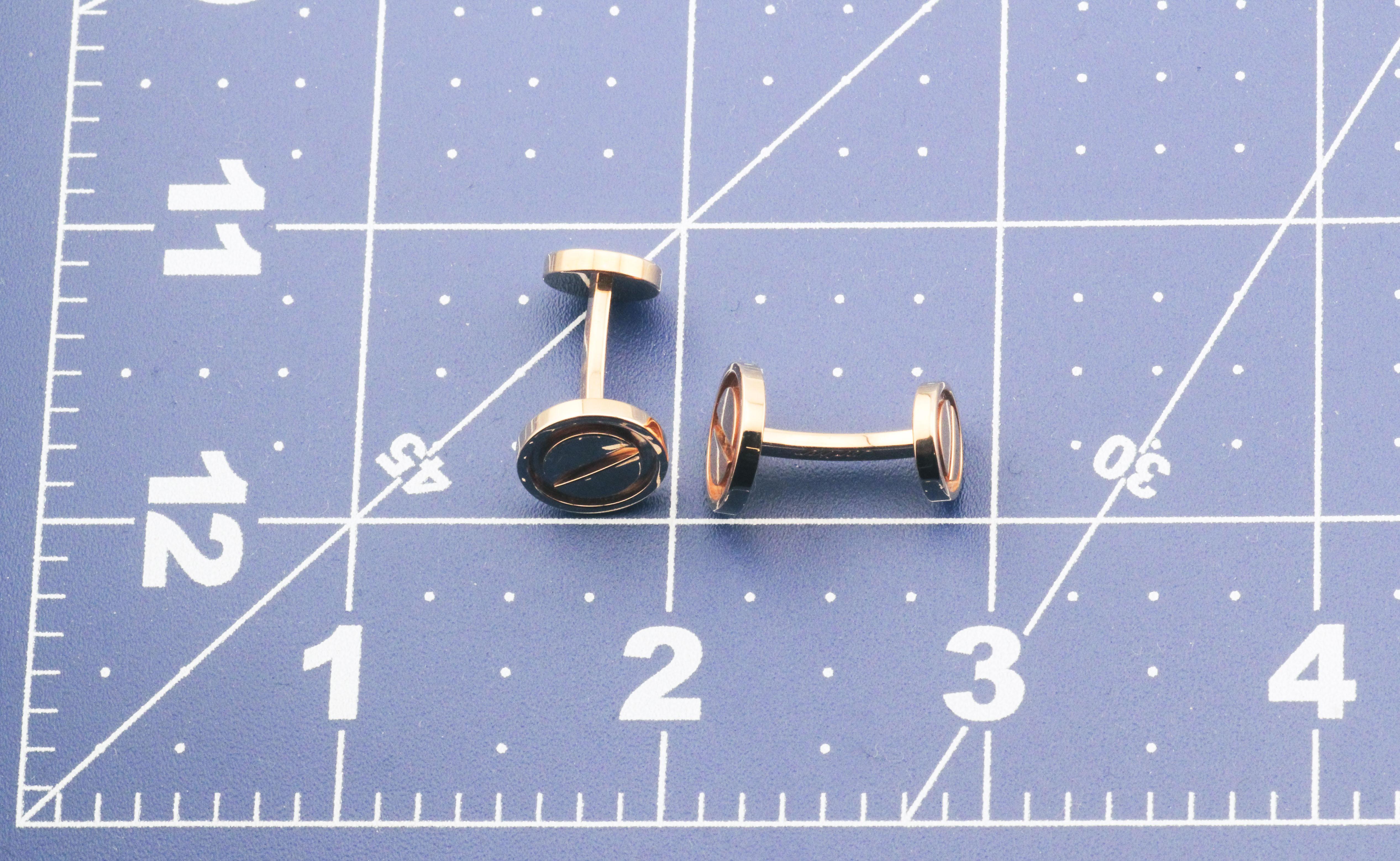 Cartier 18K Pink Gold Love Dumbbell Cufflinks For Sale 5