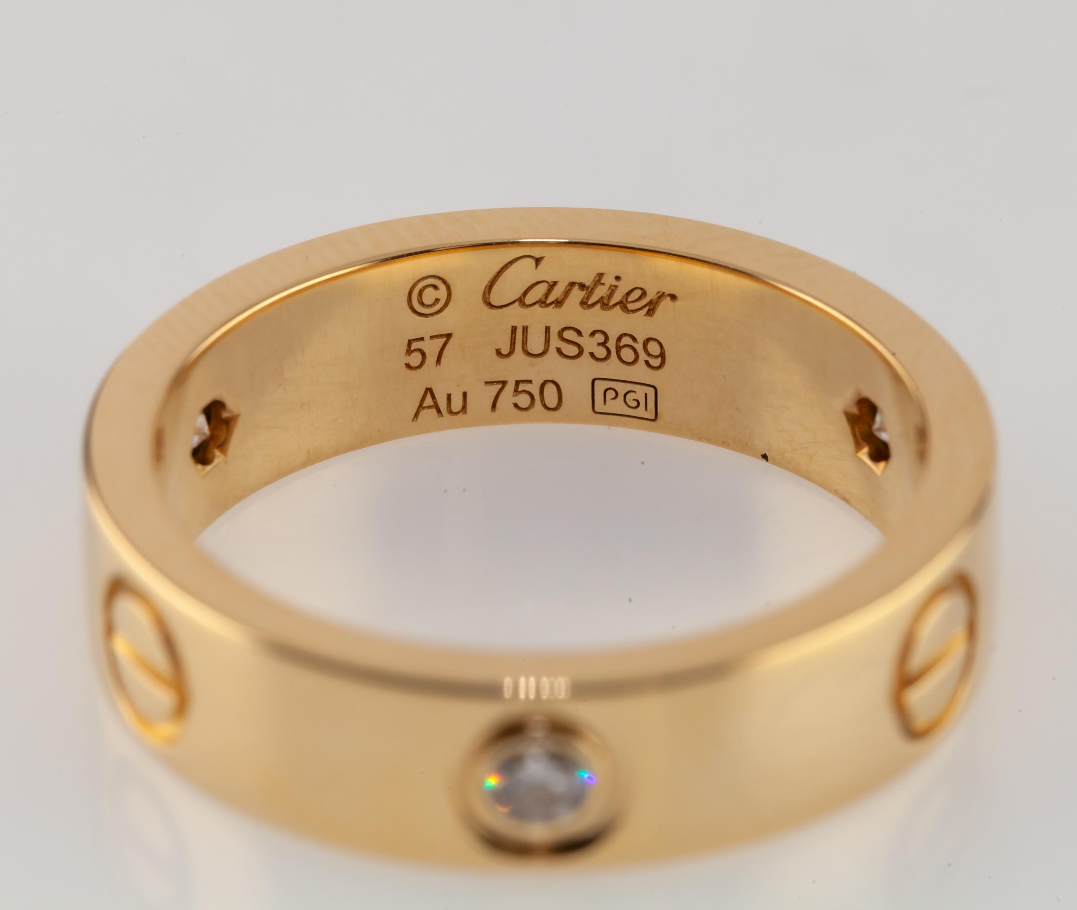 cartier 750 ring 52833a 3 diamonds price