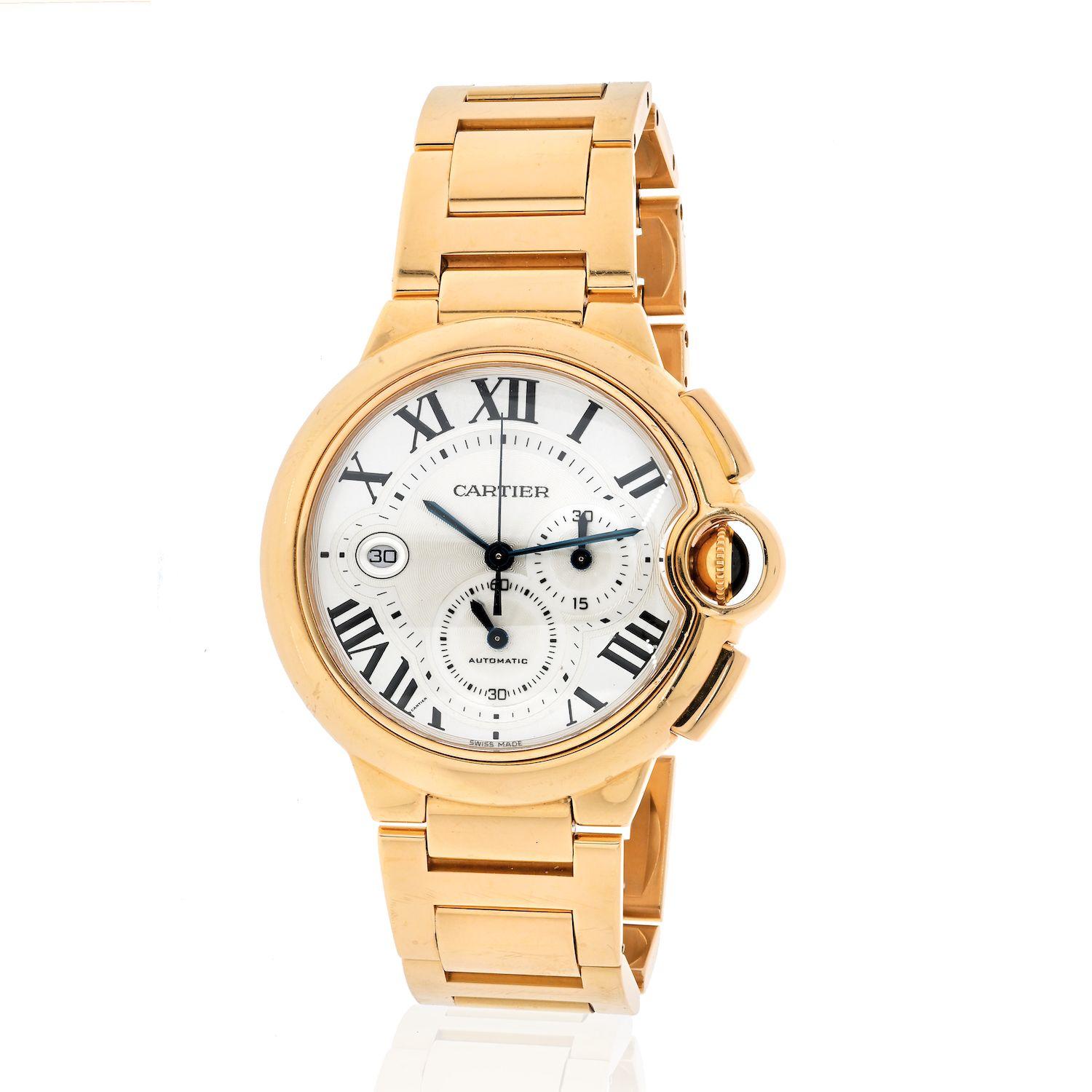 Cartier 18K Rose Gold Ballon Bleu Chrono W6920010 Watch 1
