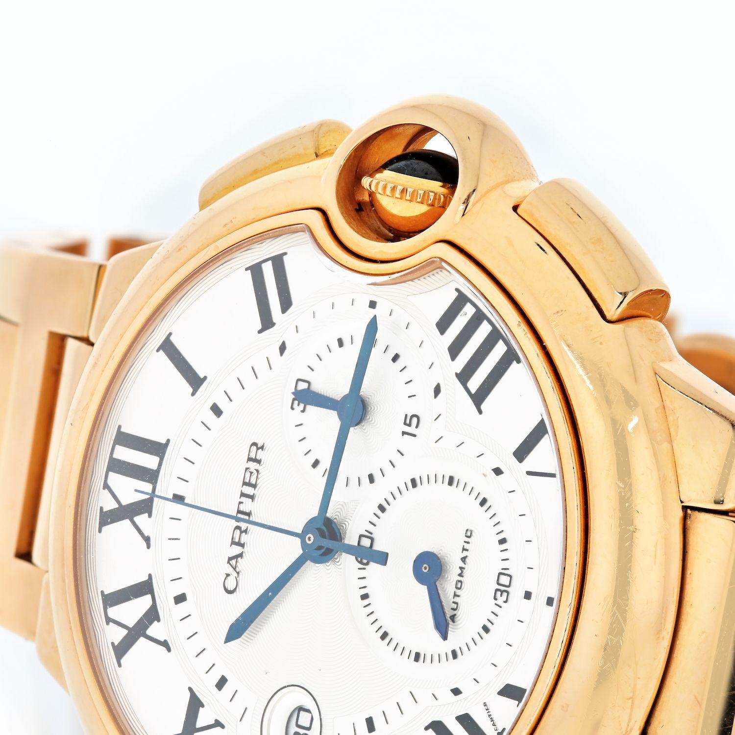 Cartier 18K Rose Gold Ballon Bleu Chrono W6920010 Watch 2