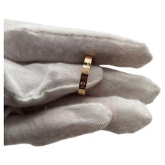 Cartier 18K Rose Gold C de Cartier Diamond Wedding Band Ring