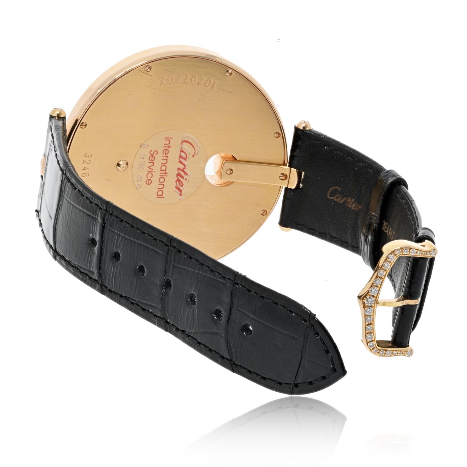Cartier 18K Rose Gold Captive WG600003 Ladies Diamond Watch In Good Condition For Sale In New York, NY