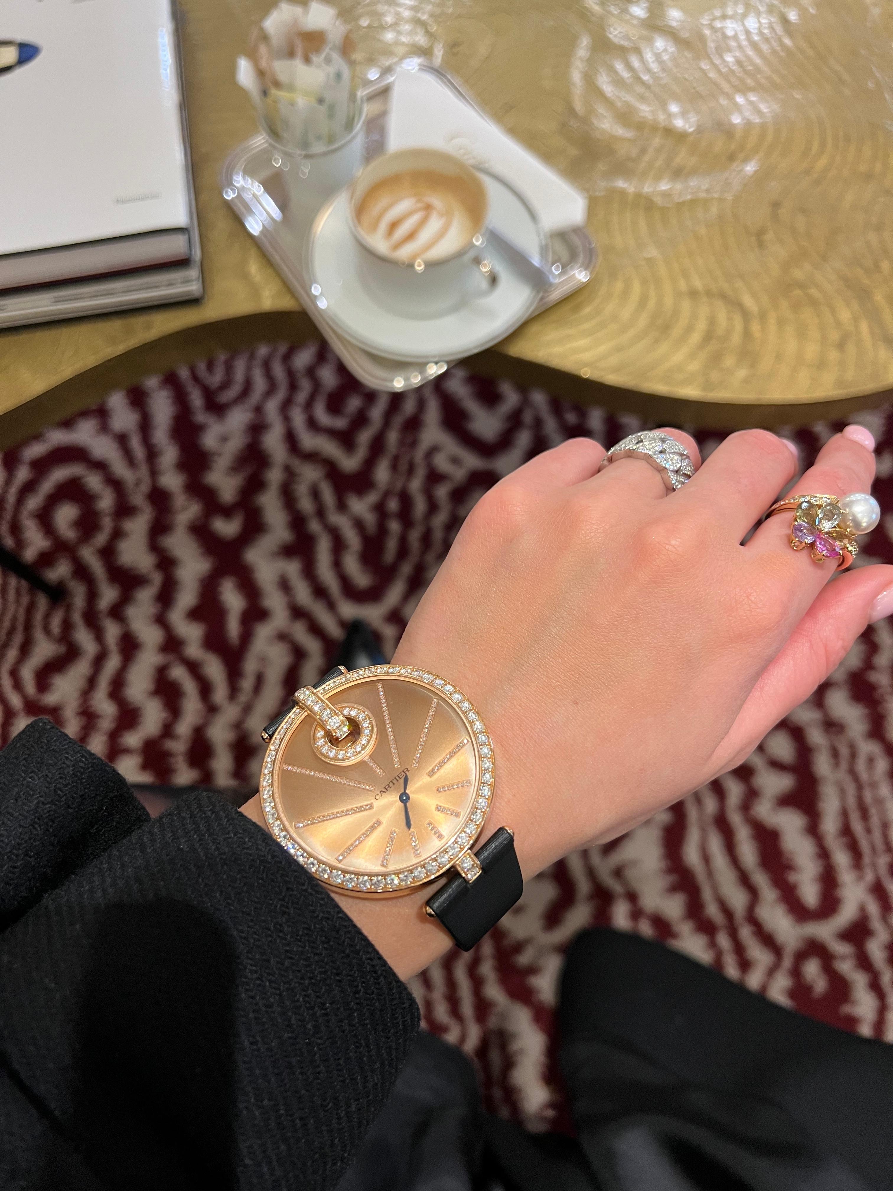 Cartier Captive WG600003, orologio da donna con diamanti in oro rosa 18 carati in vendita 2