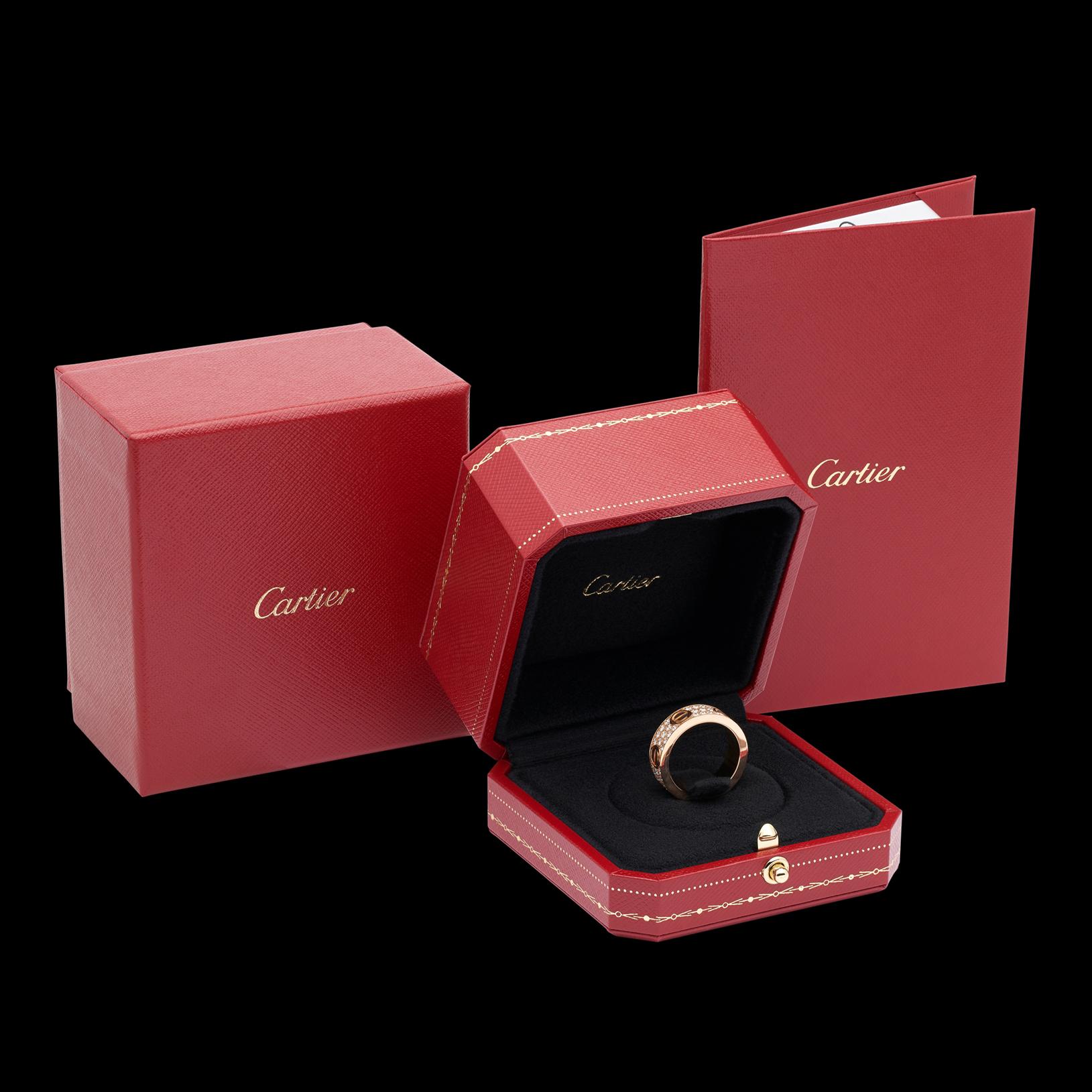 De las mujeres Anillo LOVE de Cartier en oro rosa de 18 quilates y diamantes en venta