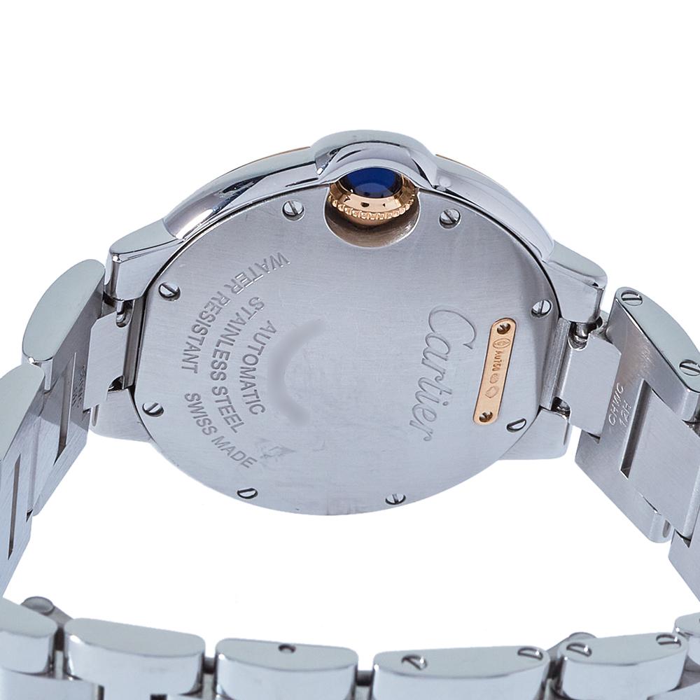 Cartier 18K Rose Gold Diamonds Ballon Bleu Automatic Women's Wristwatch 33 mm 1