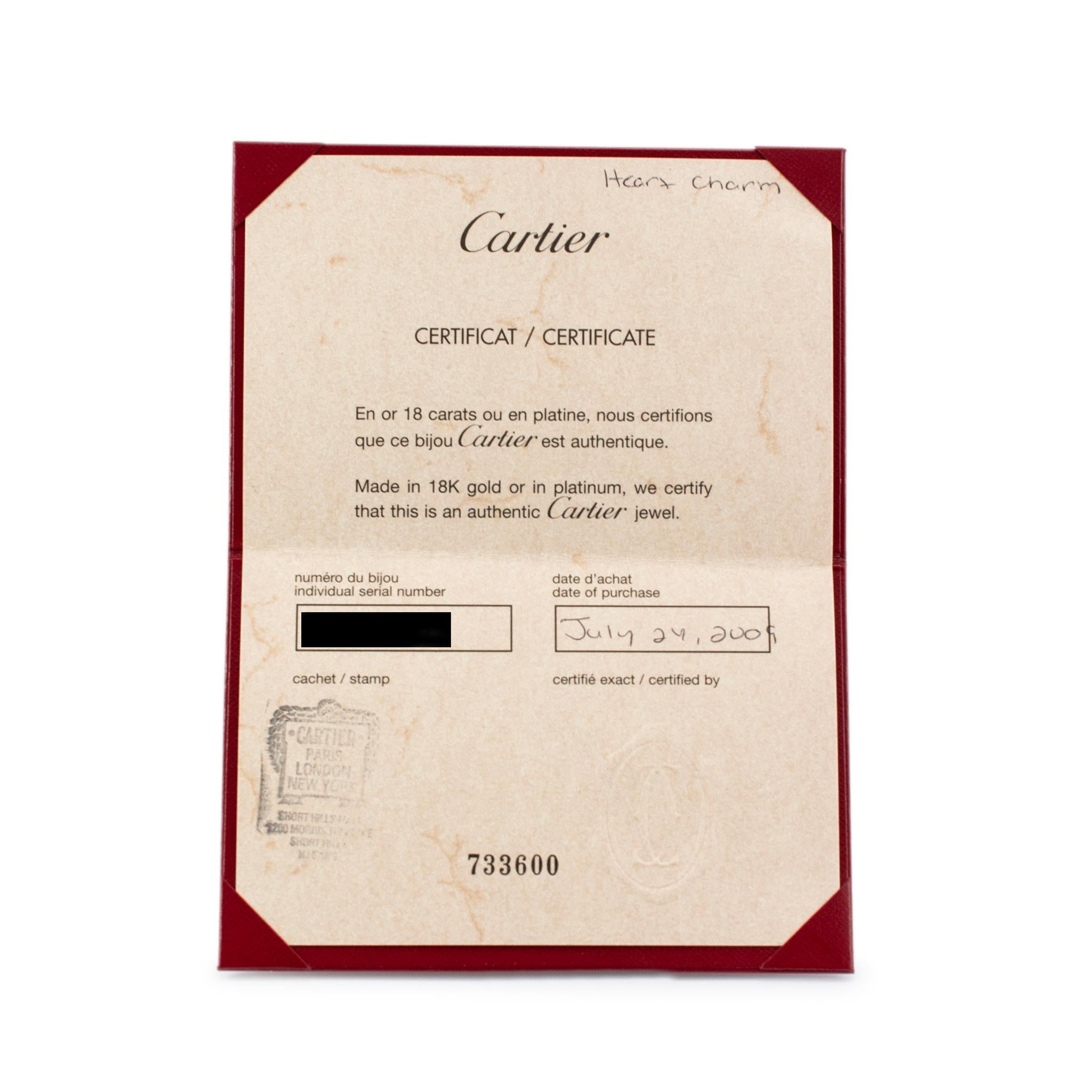 Cartier 18K Rose Gold Double C Heart Pendant 1
