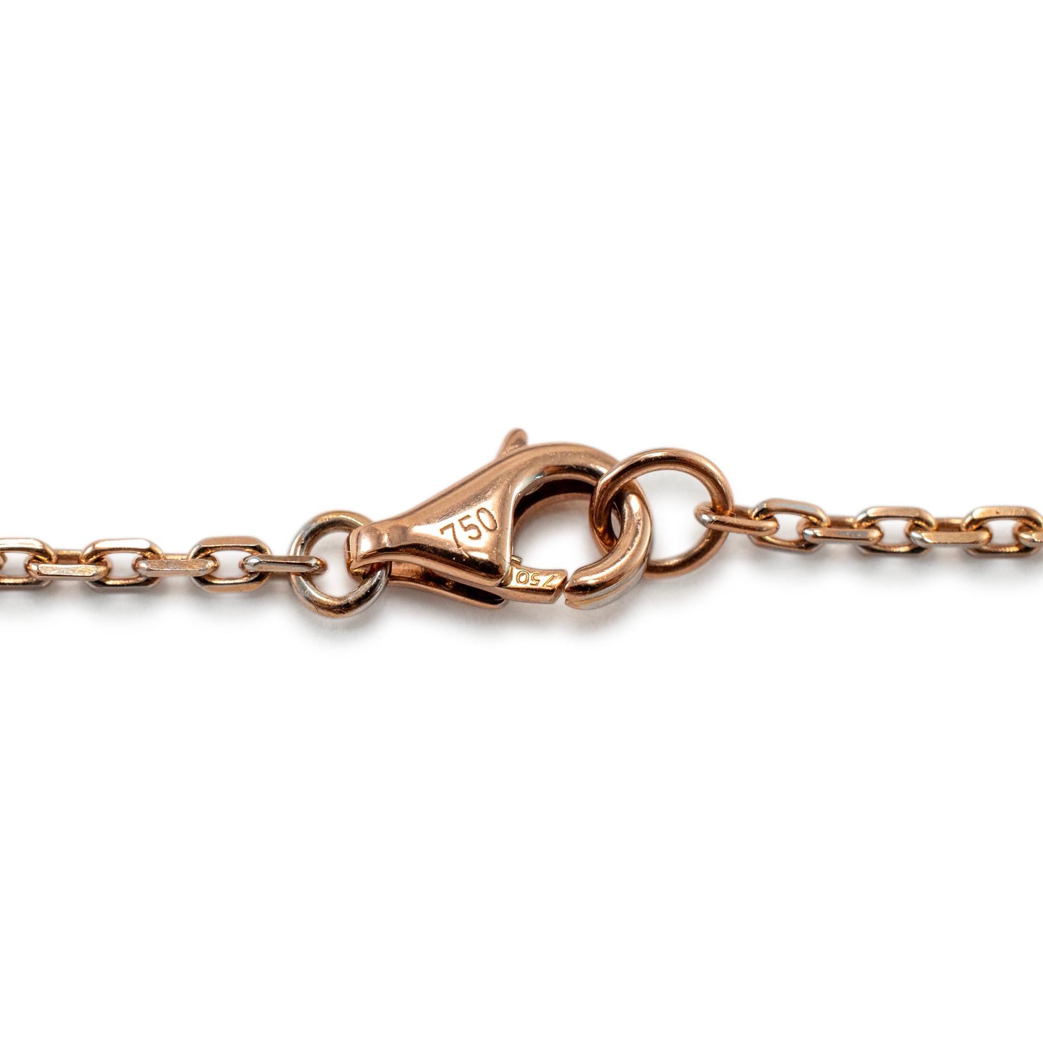 Cartier, collana con ciondolo Baby Love in oro rosa 18 carati e mezzo pavé di diamanti in vendita 1