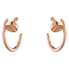 Used Cartier 18k Rose Gold Juste Un Clou Earrings