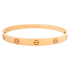 Cartier 18k Rose Gold Love Bangle Bracelet size 20 Original Box & Screw Driver