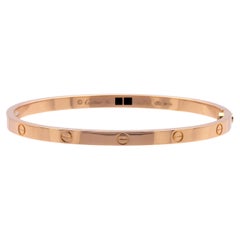 Cartier 18K Rose Gold Love Bracelet Bangle Size 16 Small Model
