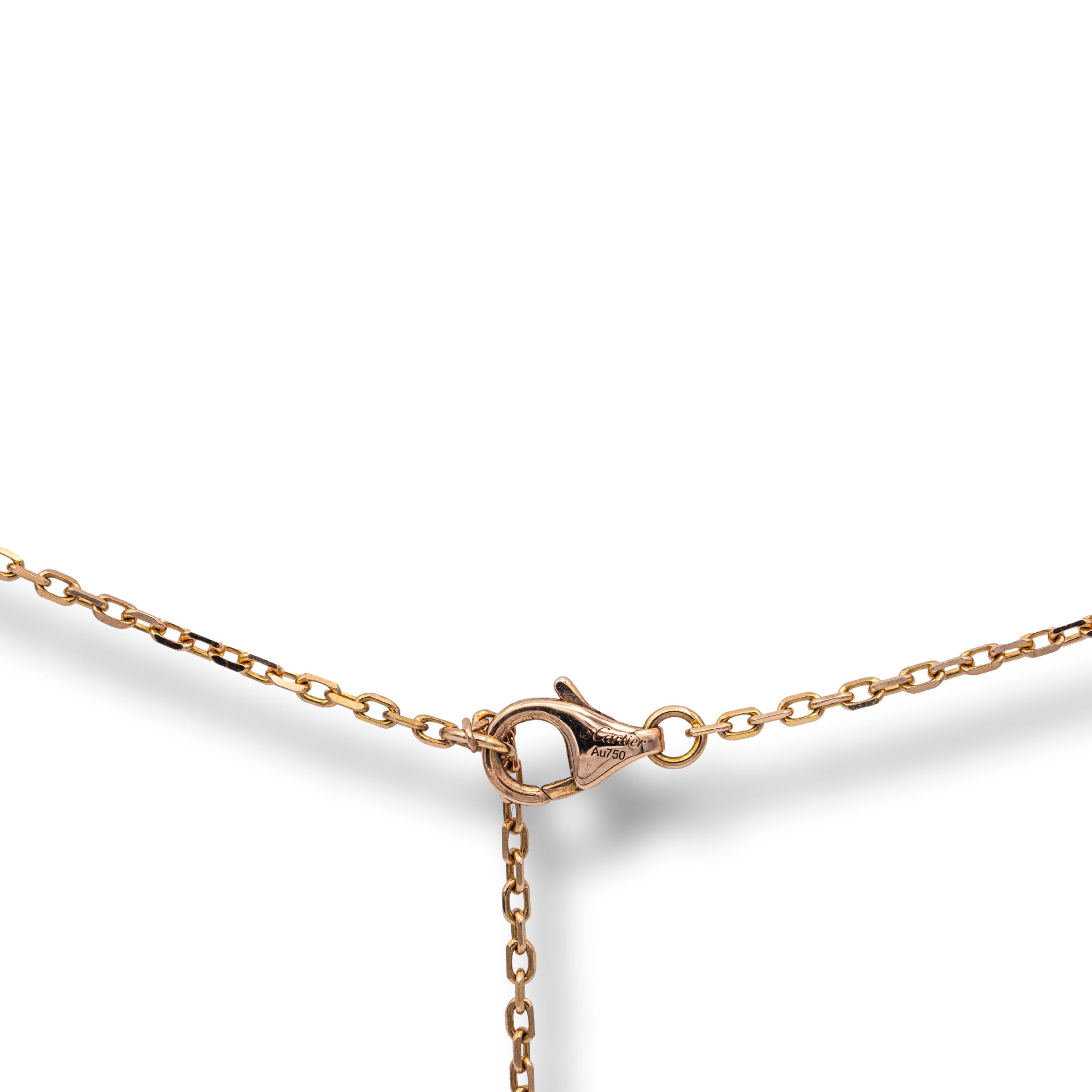 Modern Cartier 18K Rose Gold LOVE Necklace with Diamonds