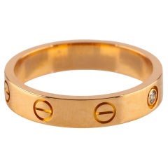 Cartier, alliance Love, en or rose 18 carats, taille 55 avec détail en diamants
