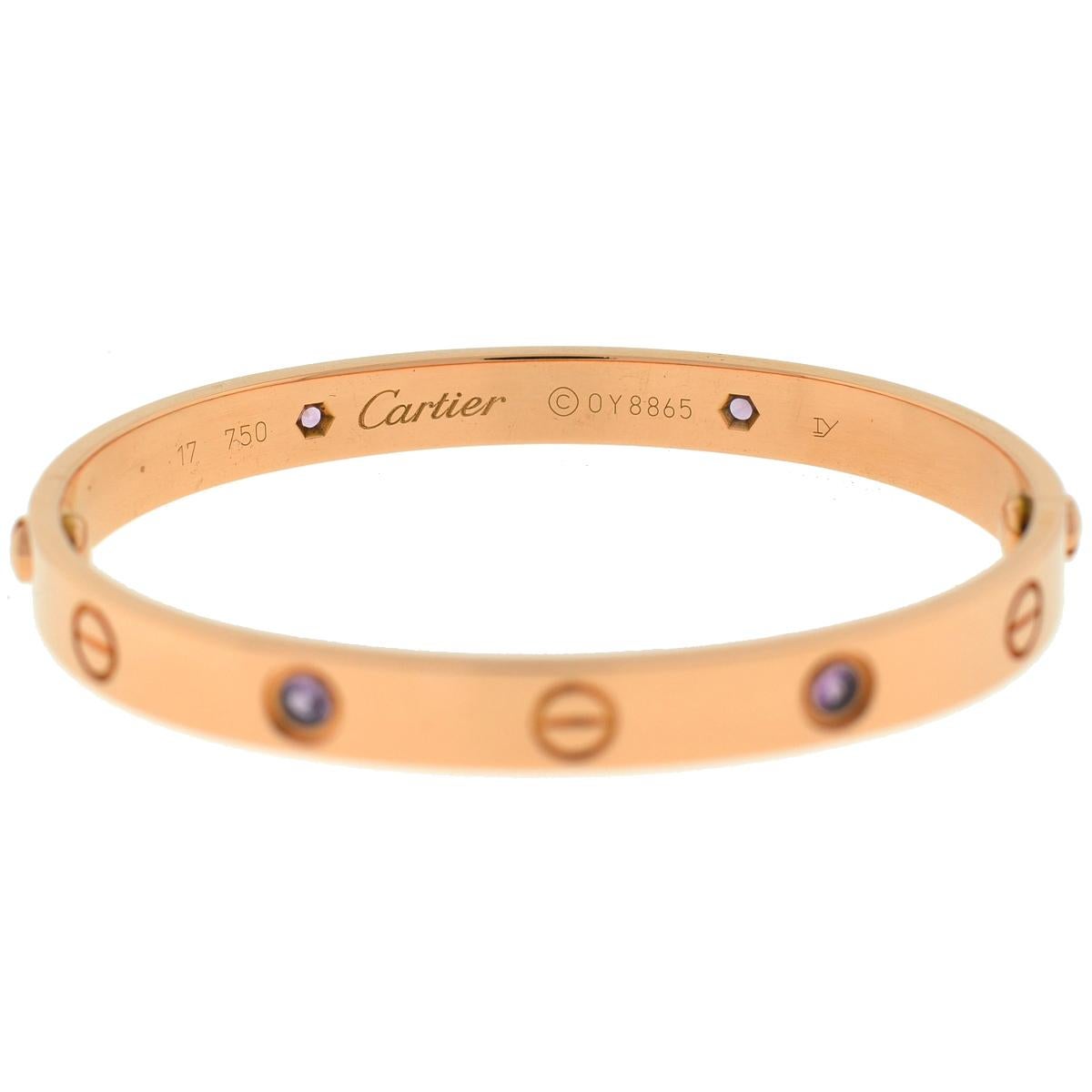 cartier love bracelet pink sapphire