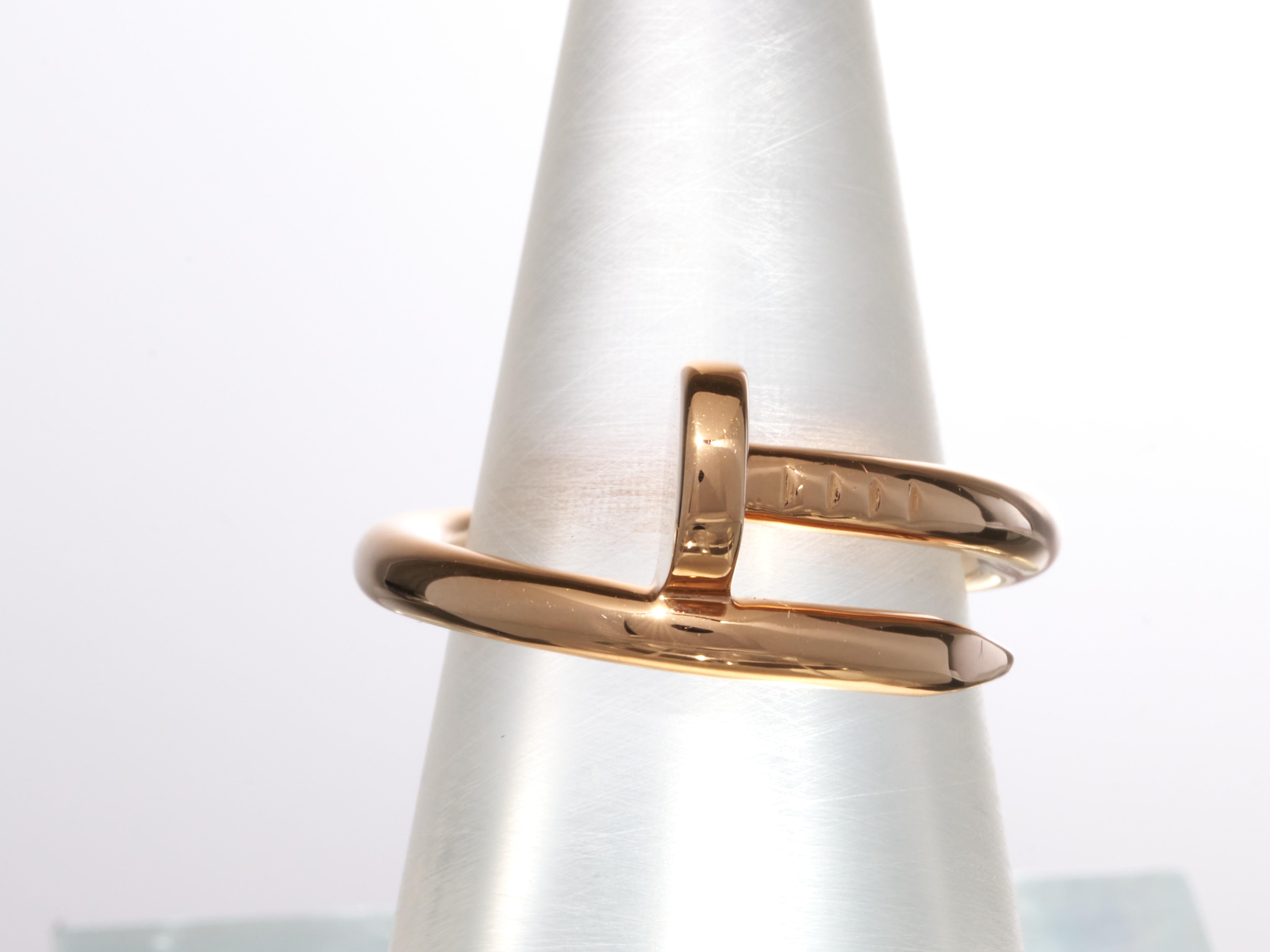 Cartier Anillo Oro Rosa 18K Juste Un Clou Anillo Clavo Full Classicrr Talla 55 Caja en venta 5