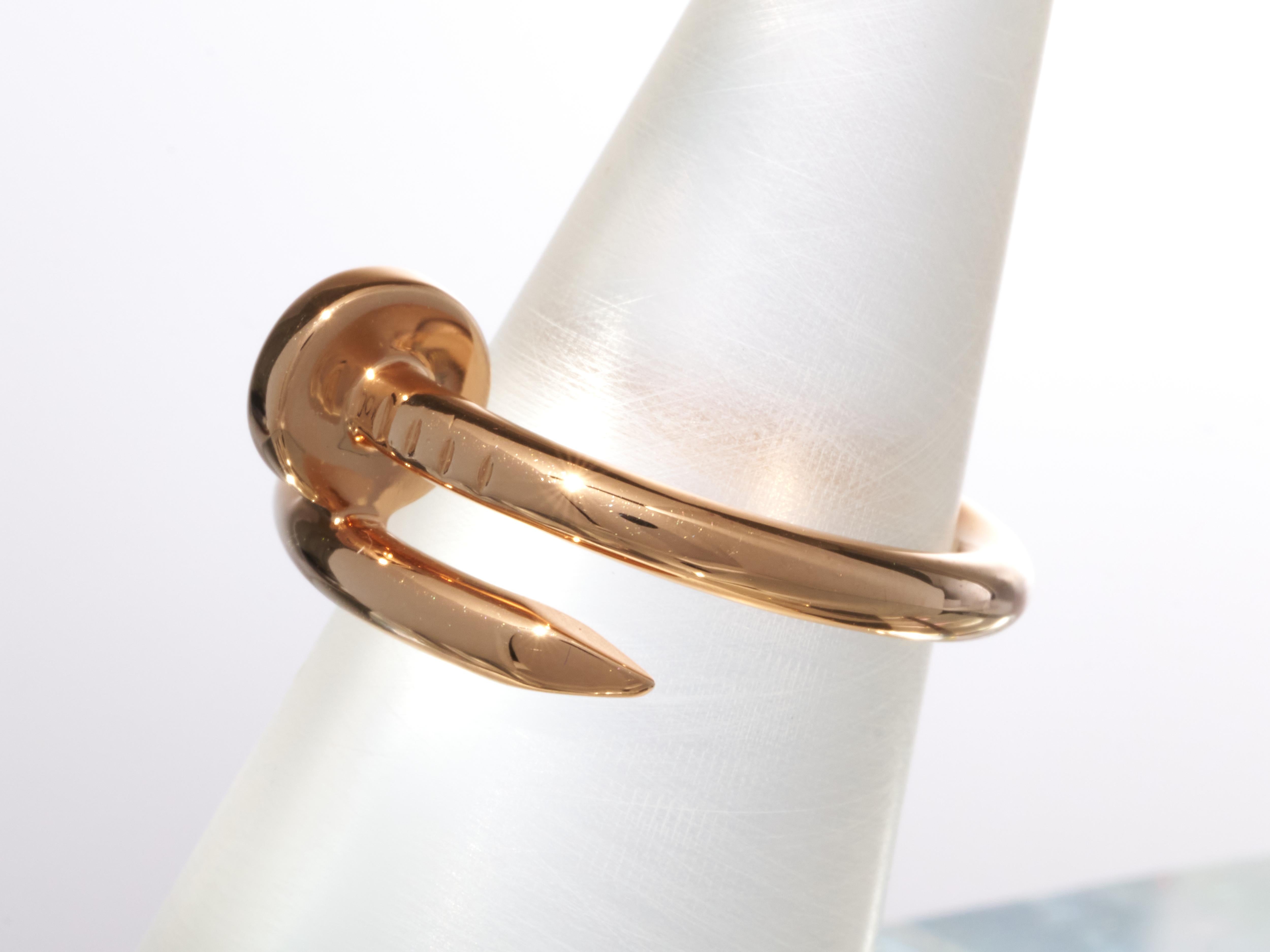 Cartier Anillo Oro Rosa 18K Juste Un Clou Anillo Clavo Full Classicrr Talla 55 Caja en venta 12