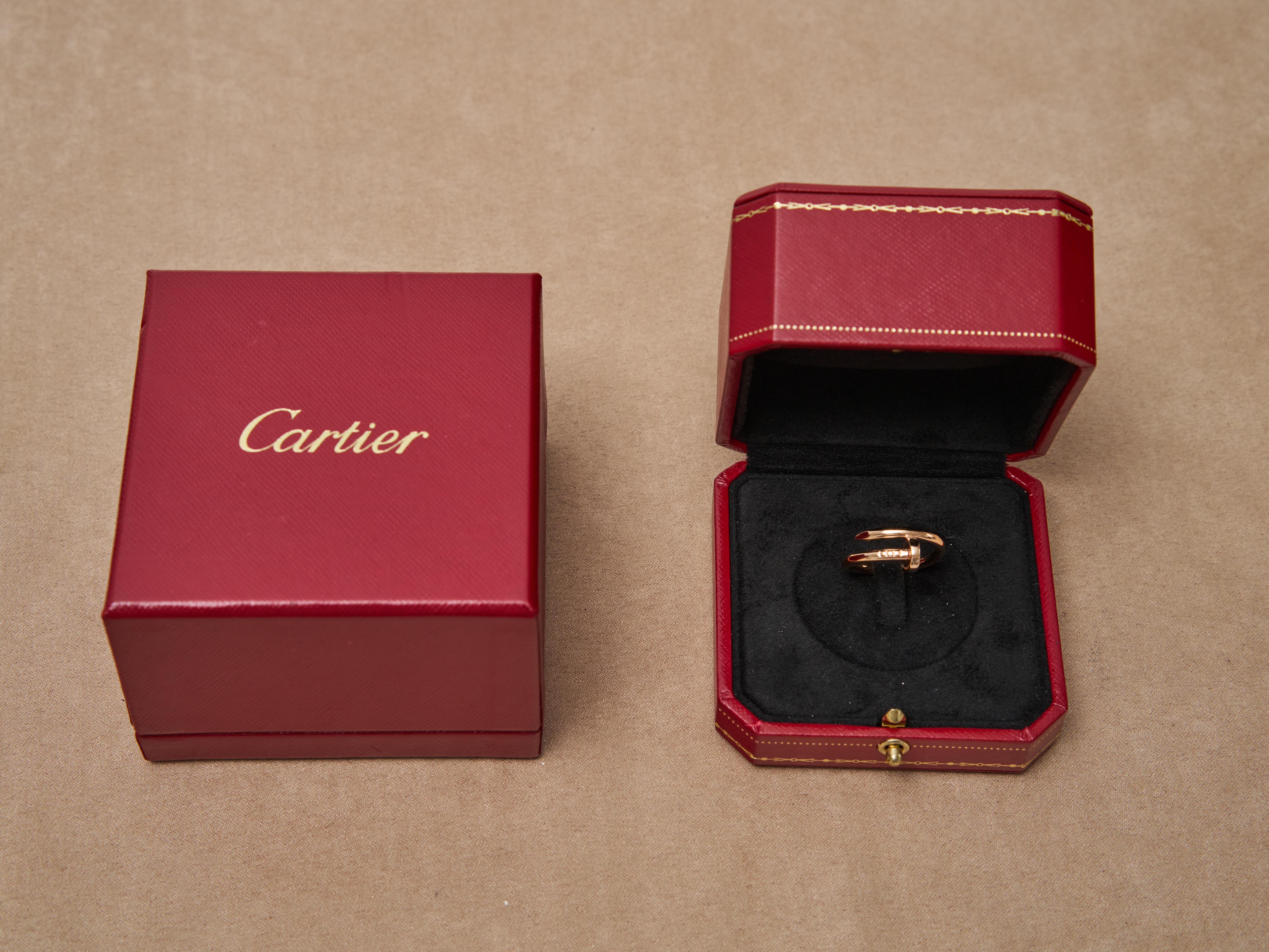 Cartier Anillo Oro Rosa 18K Juste Un Clou Anillo Clavo Full Classicrr Talla 55 Caja en venta 15