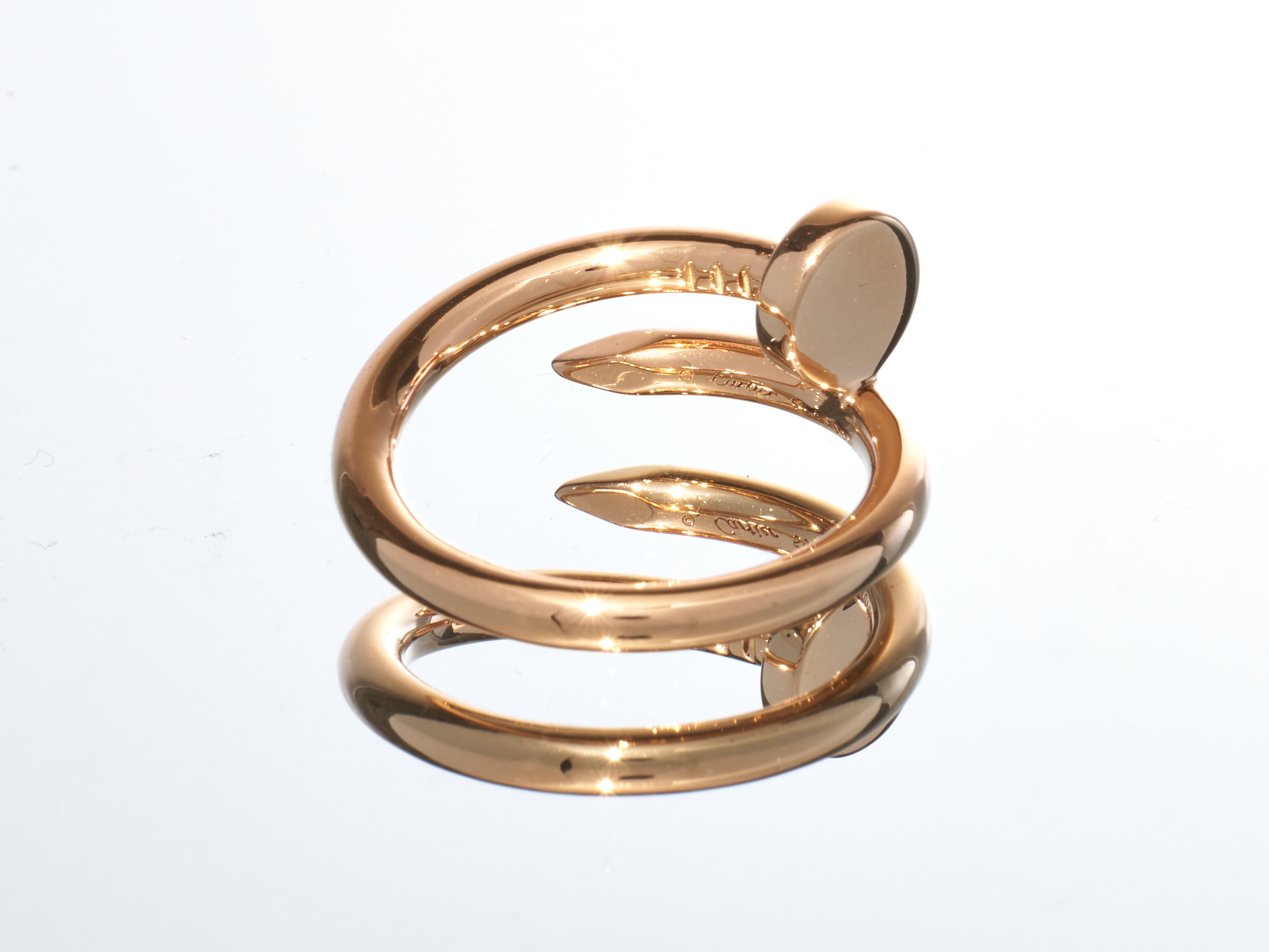 Femenino o masculino Cartier Anillo Oro Rosa 18K Juste Un Clou Anillo Clavo Full Classicrr Talla 55 Caja en venta