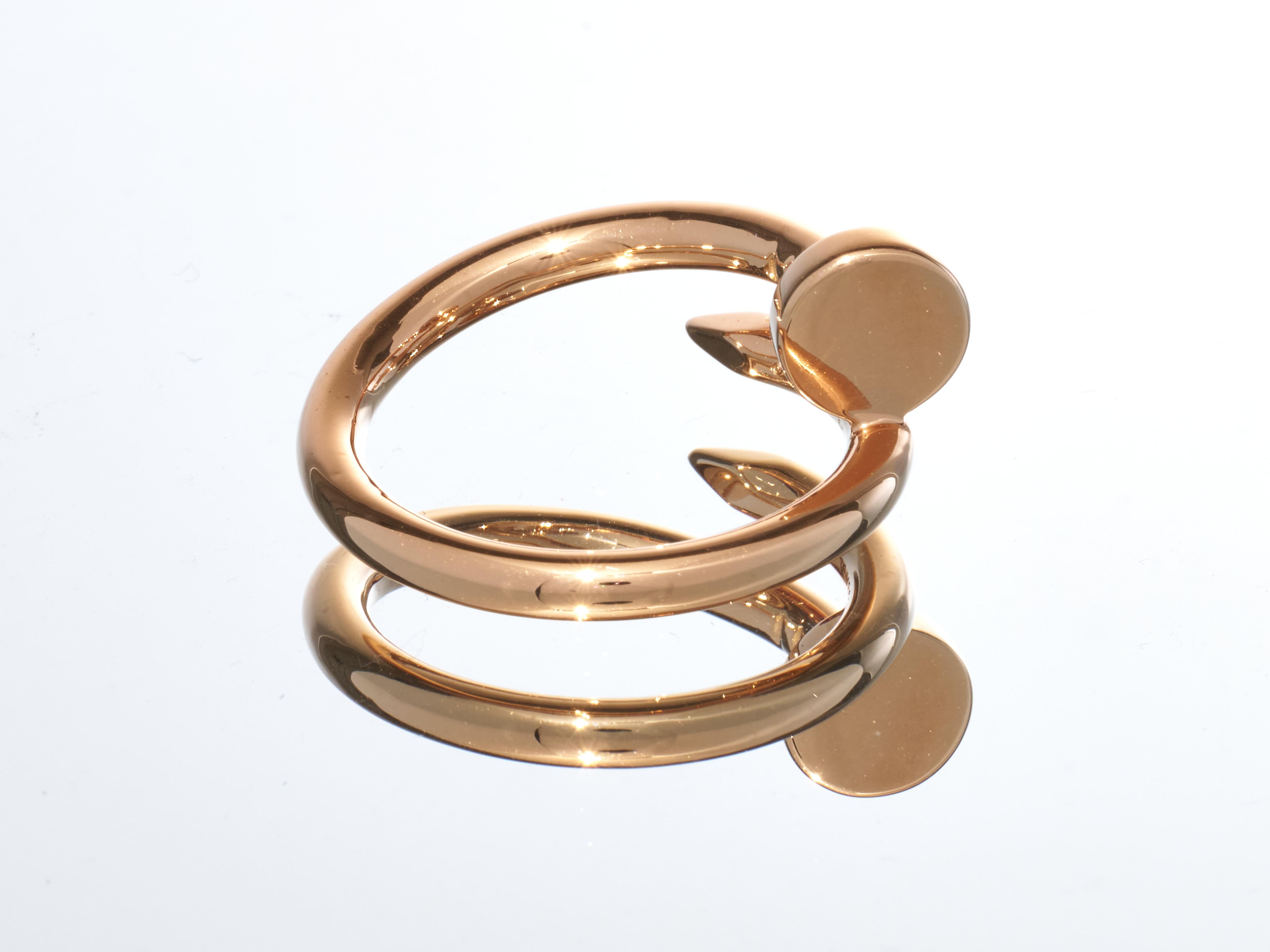 Cartier Anillo Oro Rosa 18K Juste Un Clou Anillo Clavo Full Classicrr Talla 55 Caja en venta 1