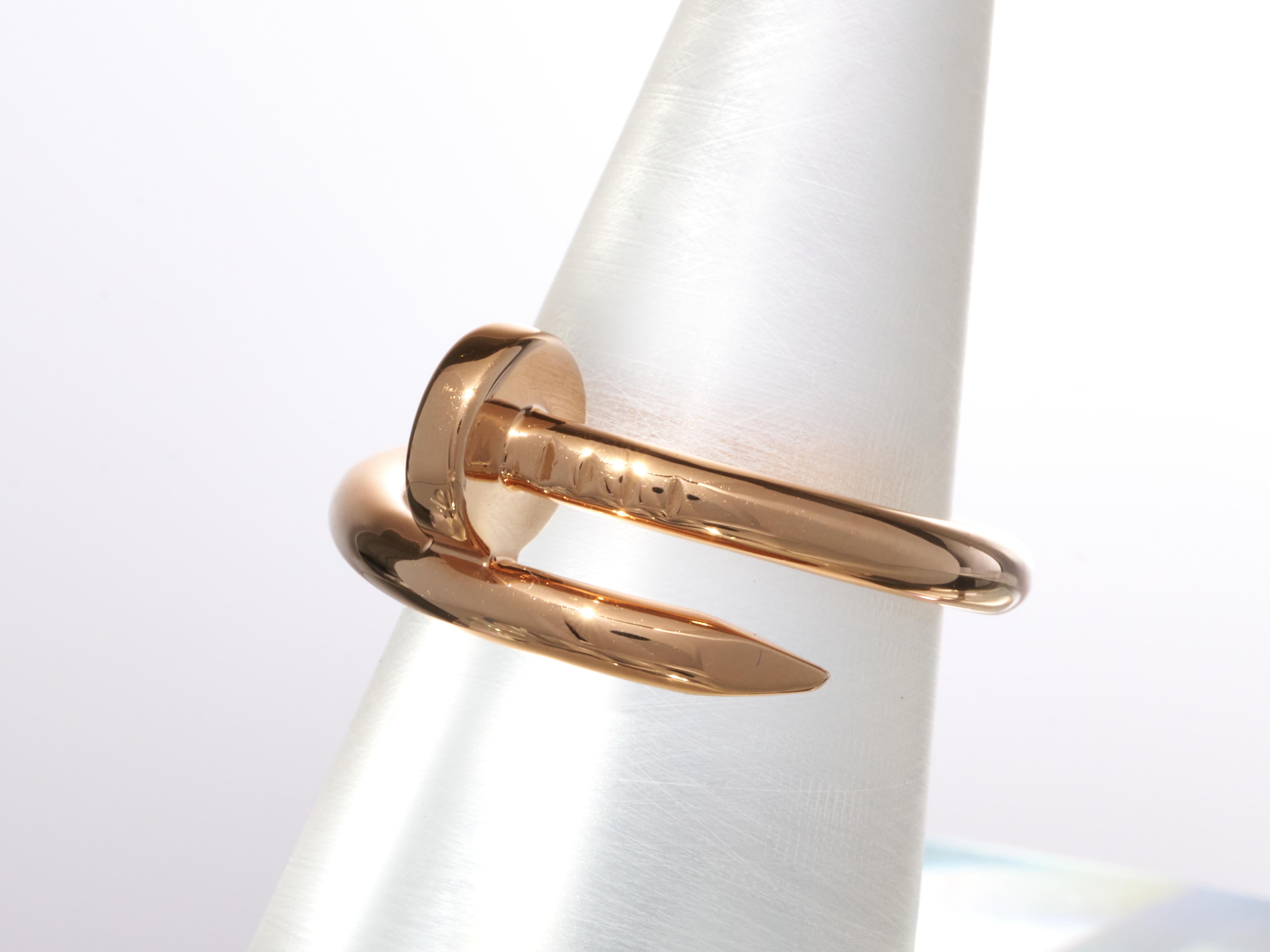 Cartier Anillo Oro Rosa 18K Juste Un Clou Anillo Clavo Full Classicrr Talla 55 Caja en venta 4