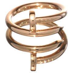 Cartier Anillo Oro Rosa 18K Juste Un Clou Anillo Clavo Full Classicrr Talla 55 Caja