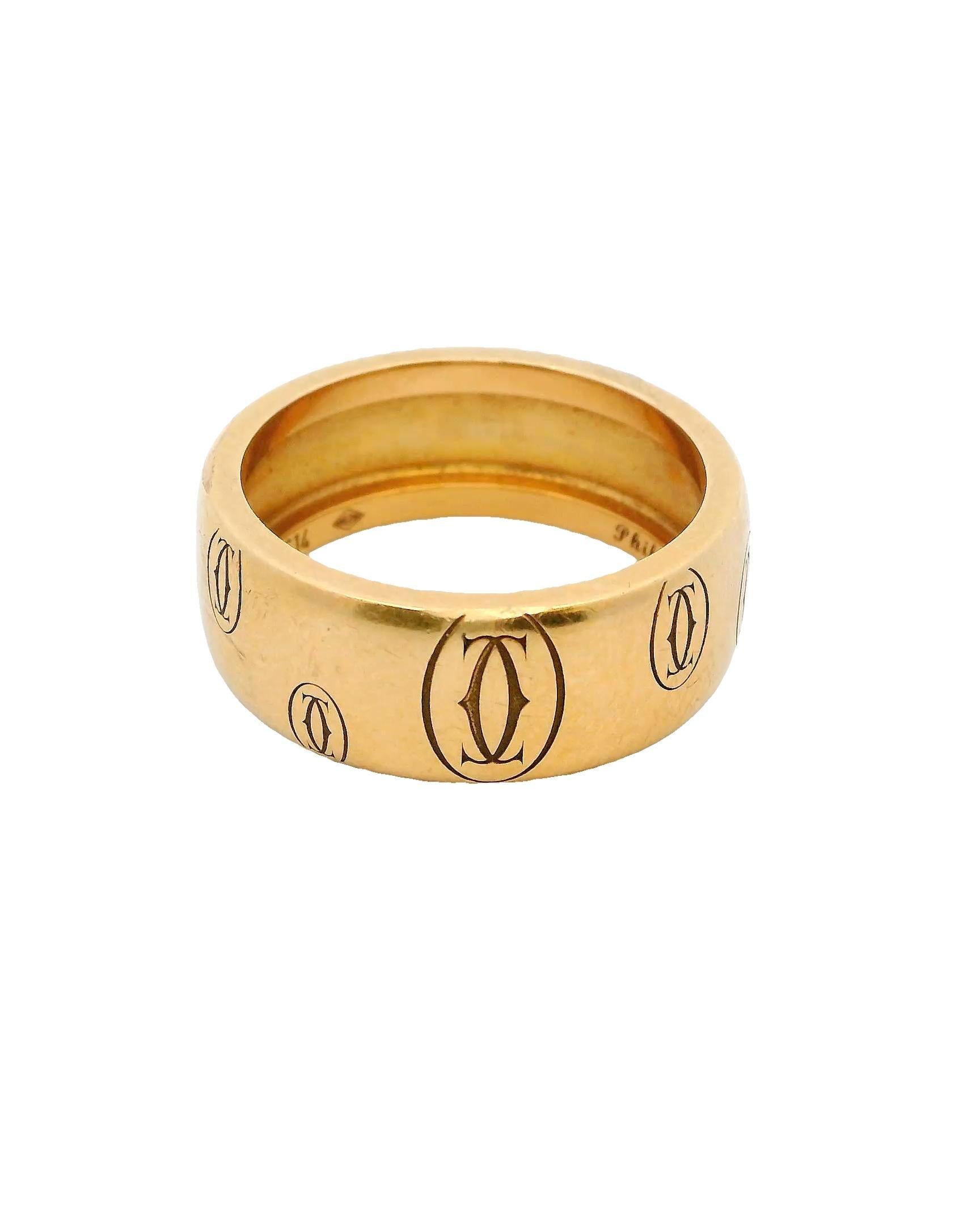 Women's or Men's Cartier 18K Rose Gold Ring Size 51