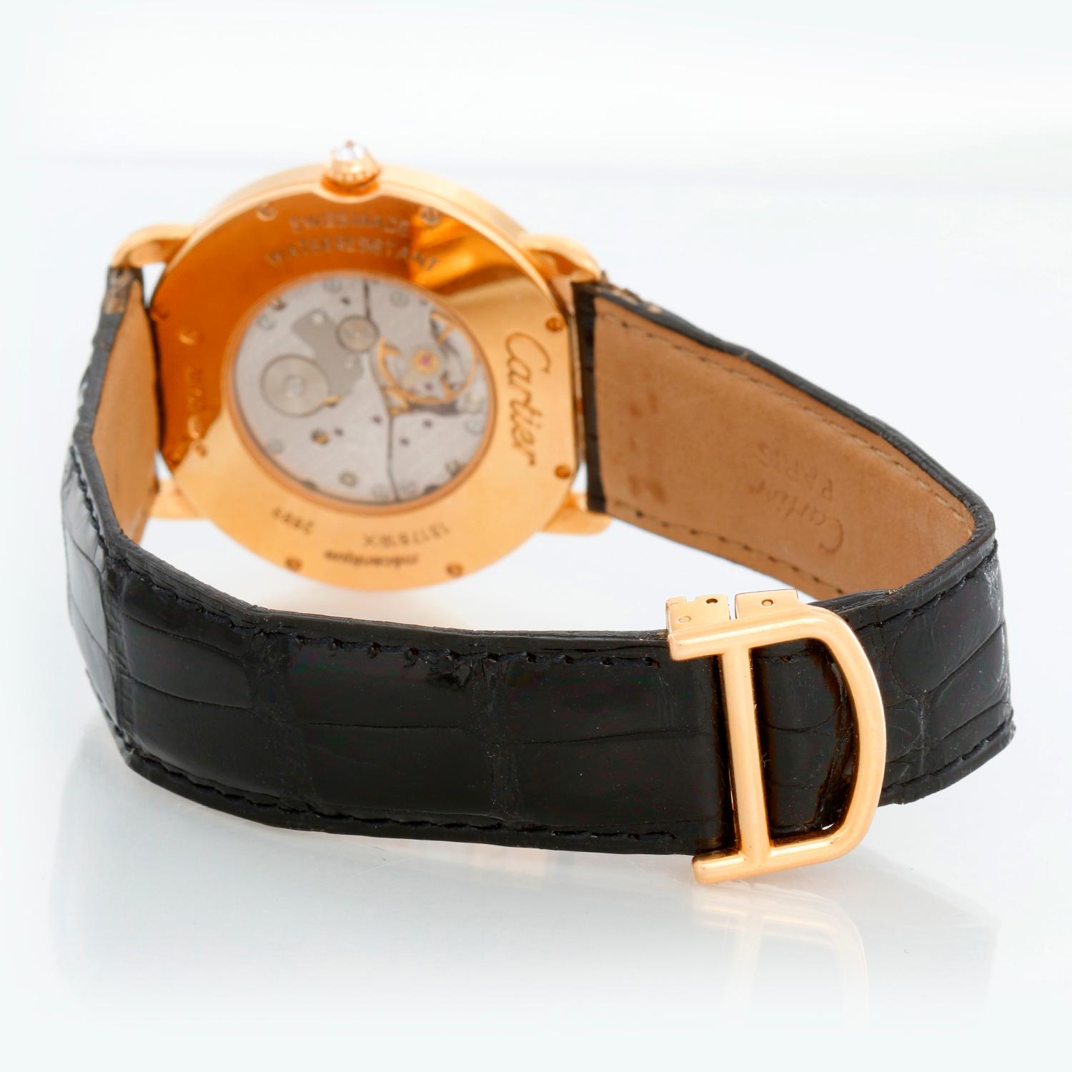 Reloj Cartier Ronde Louis de oro rosa de 18 quilates para señora 2889 en Excelente estado para la venta en Dallas, TX