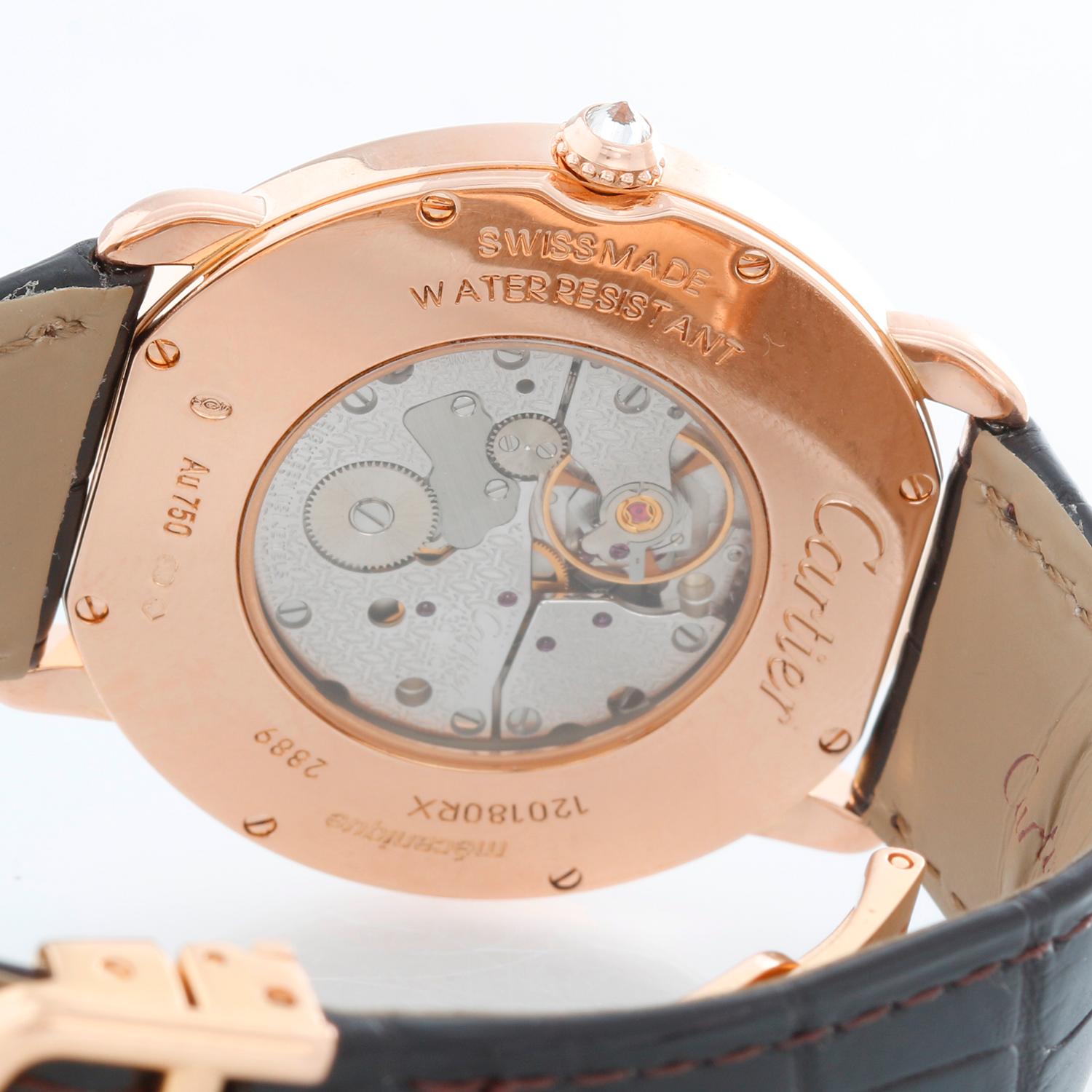 Cartier 18 Karat Rose Gold Ronde Louis Ladies Watch 2889 In Excellent Condition In Dallas, TX