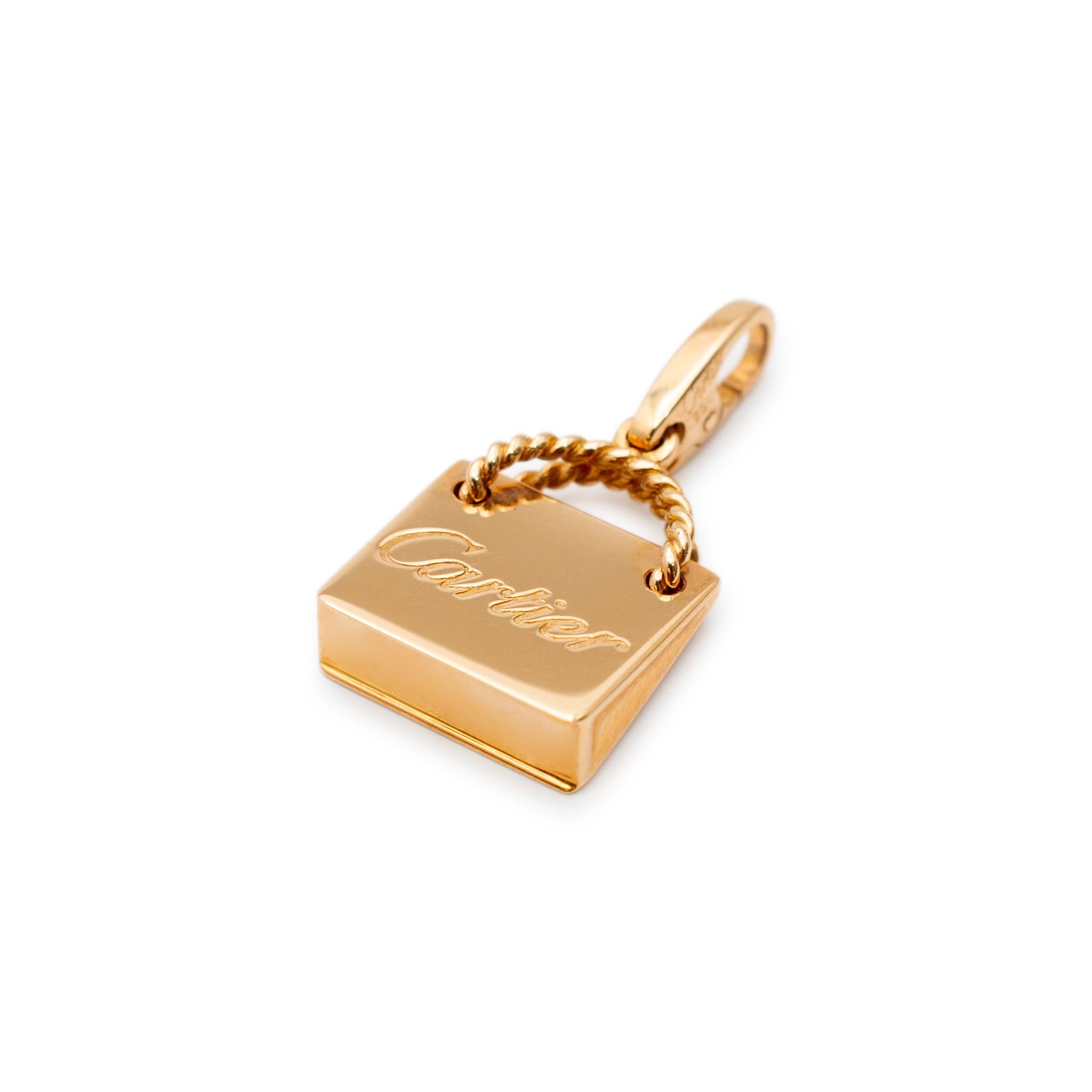 Cartier 18K Rose Gold Shopping Bag Charm 1