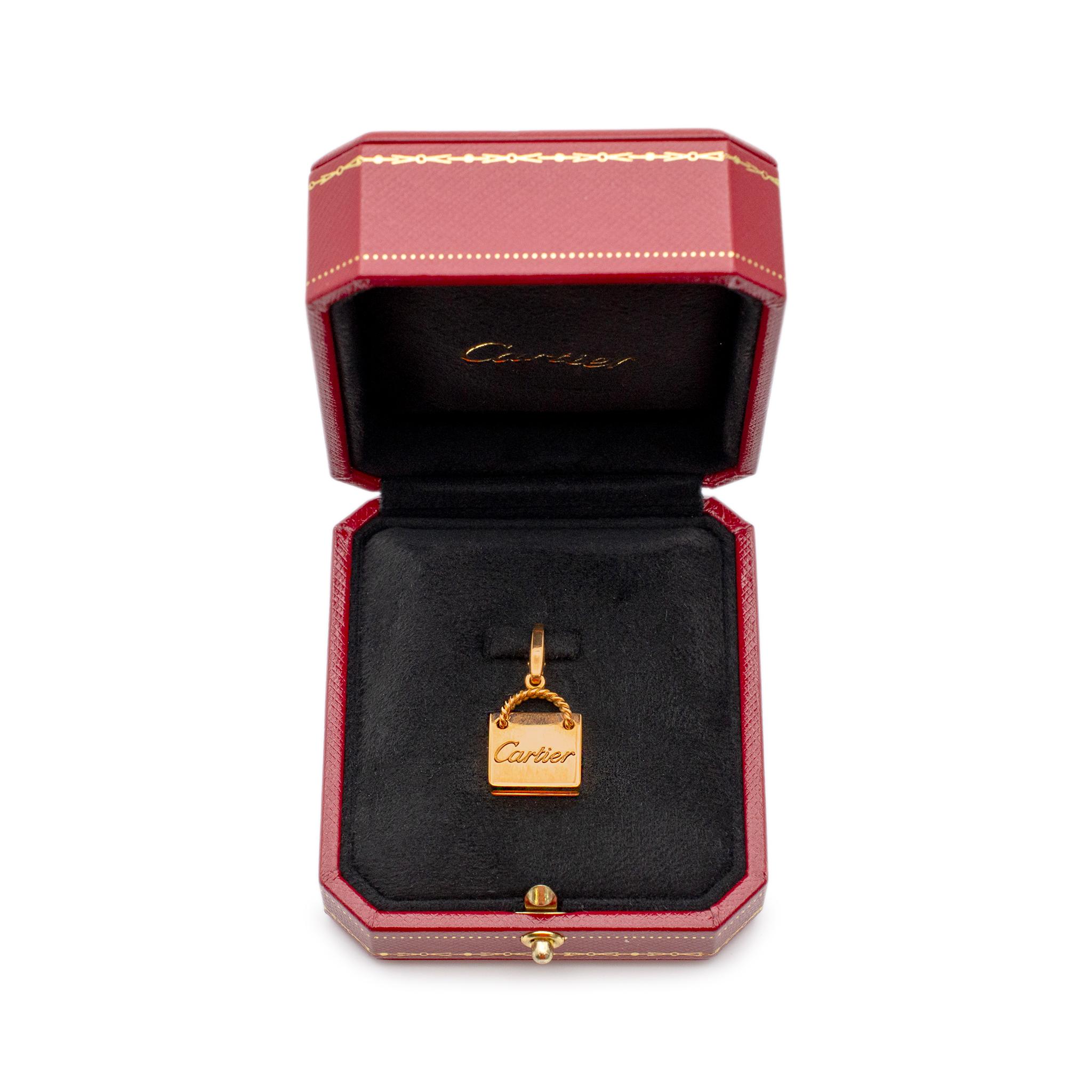 Cartier 18K Rose Gold Shopping Bag Charm 3